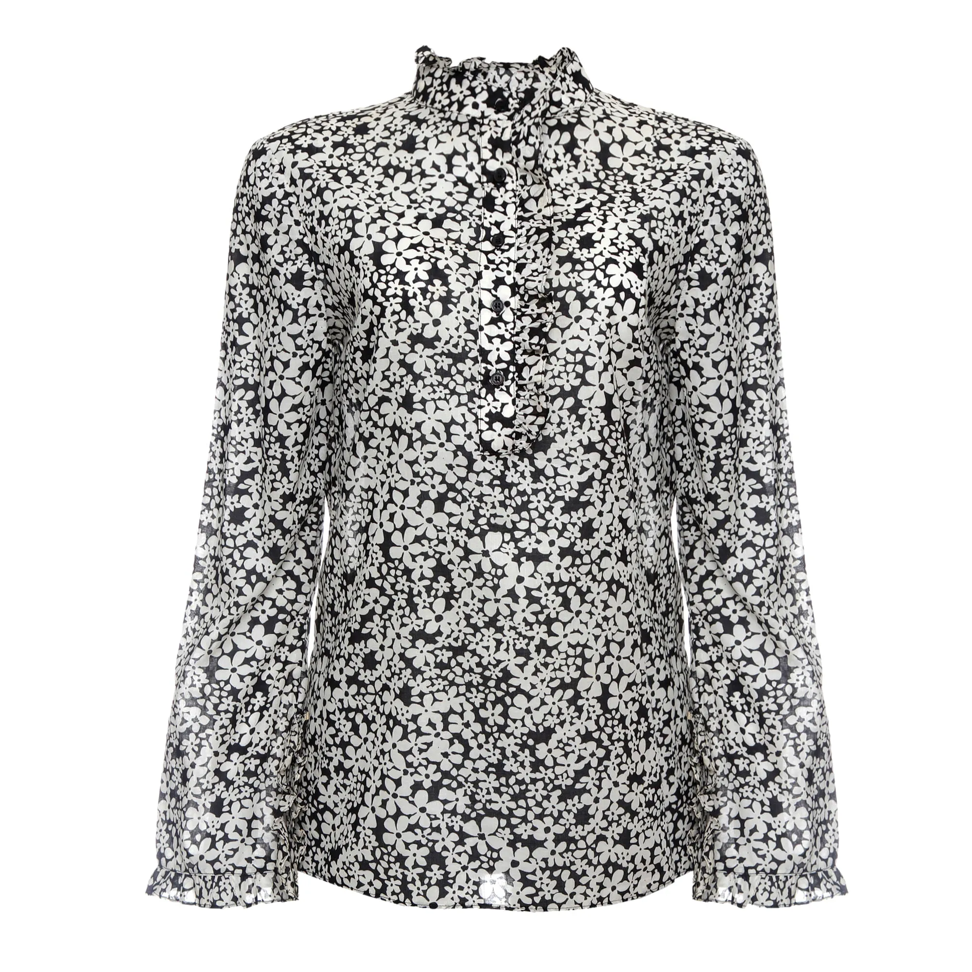 Camisa Tory Burch Estampada Preta