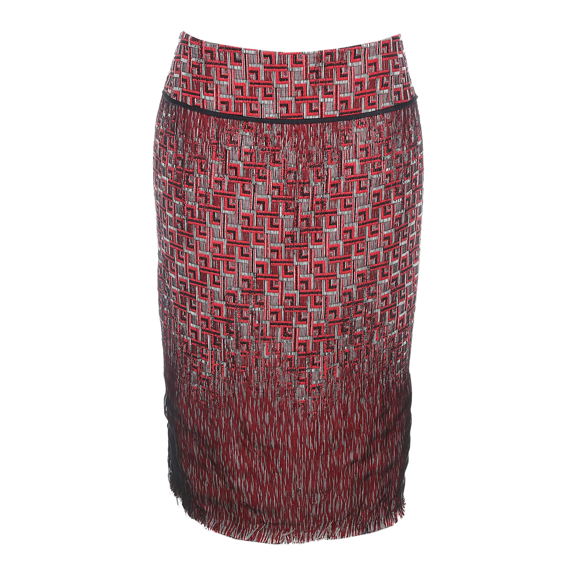 Saia Tory Burch Tweed Vermelha