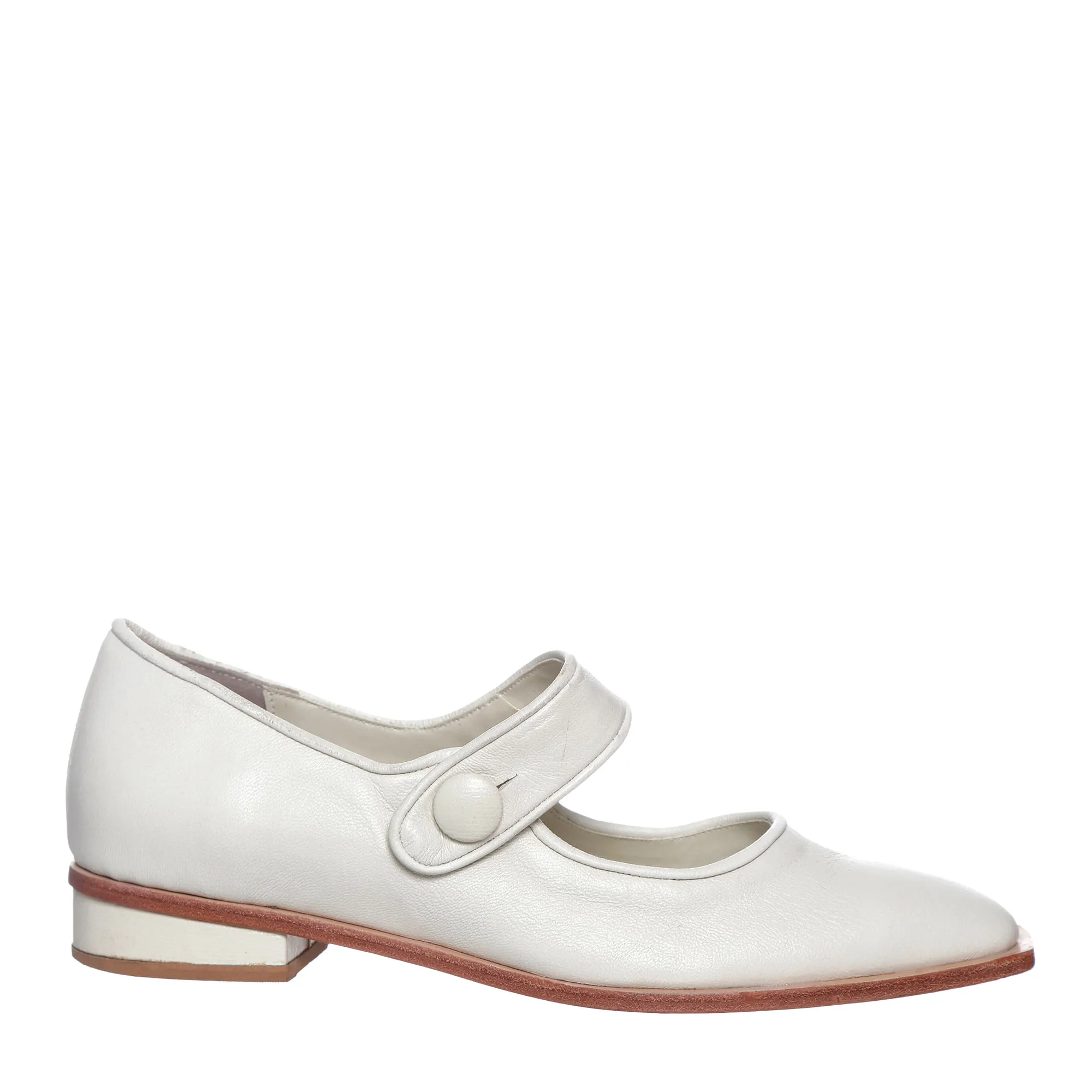 Sapato Manolita Mary Couro Branca