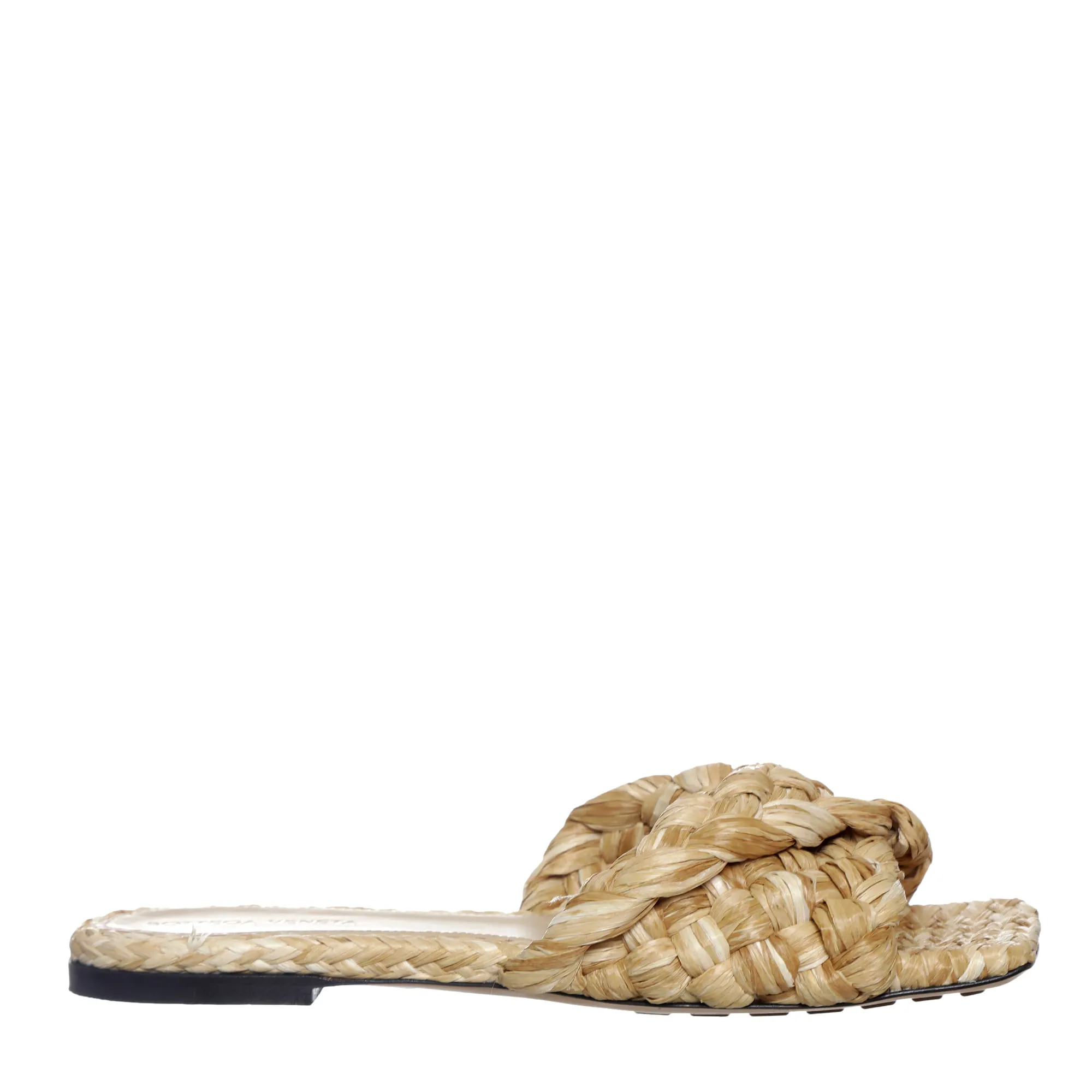 Rasteira Bottega Veneta Intrecciato Raffia