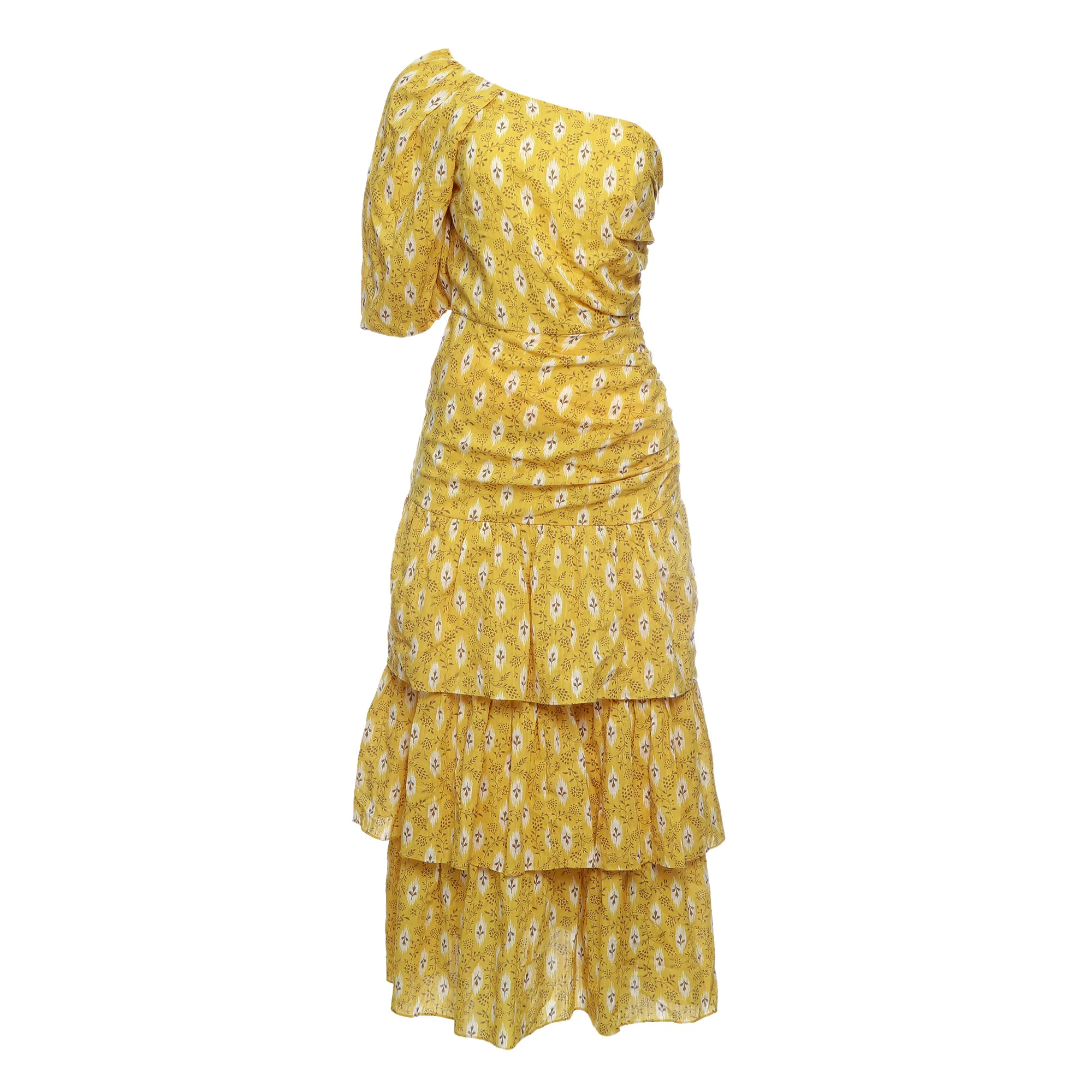 Vestido Veronica Beard Estampado Amarelo