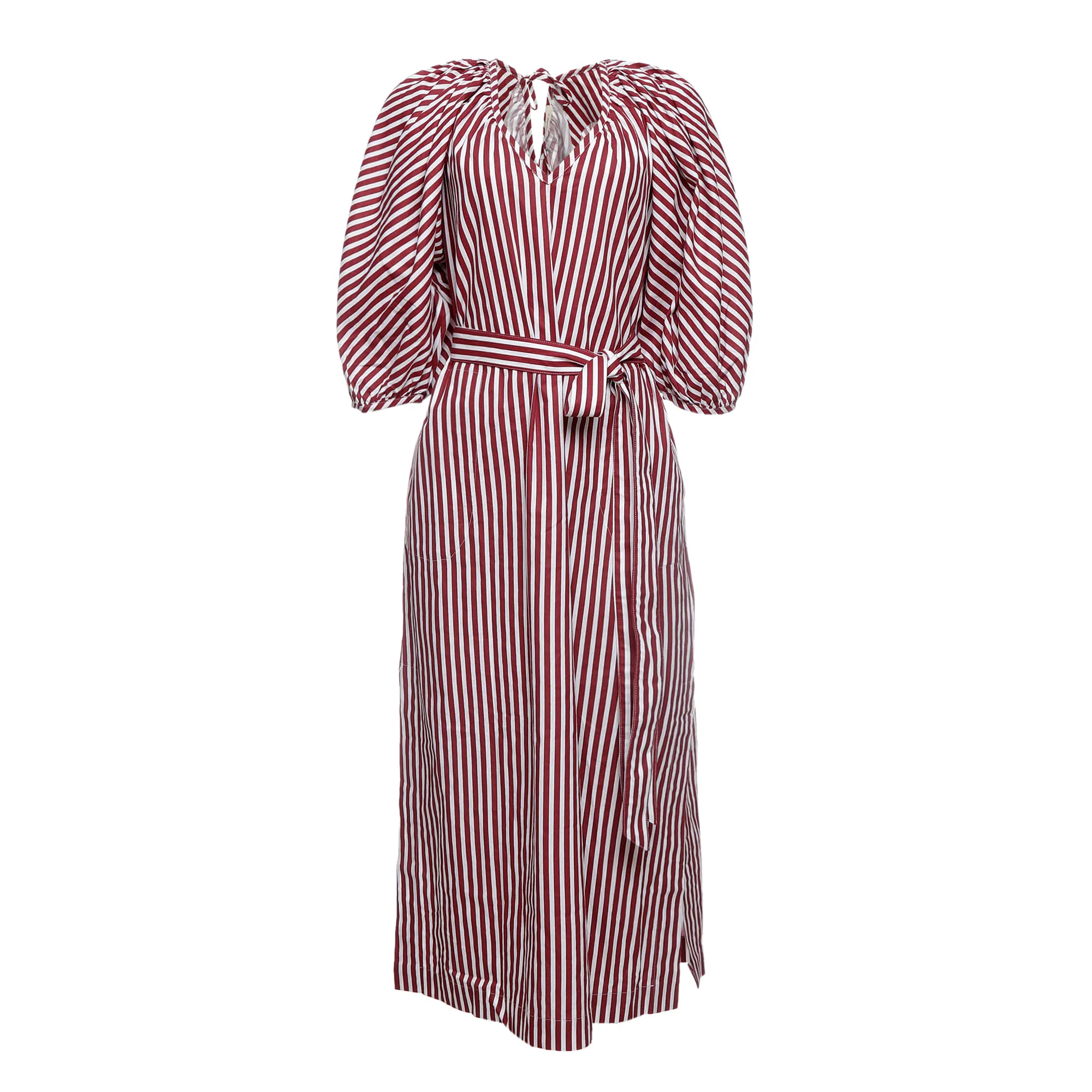 Vestido Olivia Listrado Vinho