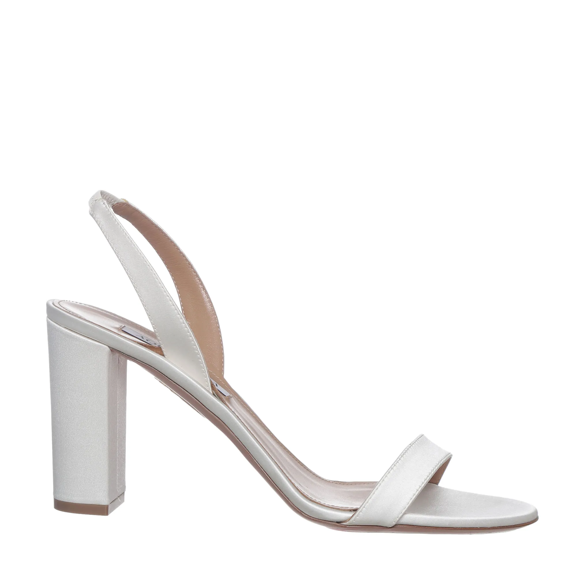 Sandália Aquazzura Slingback Couro Branco