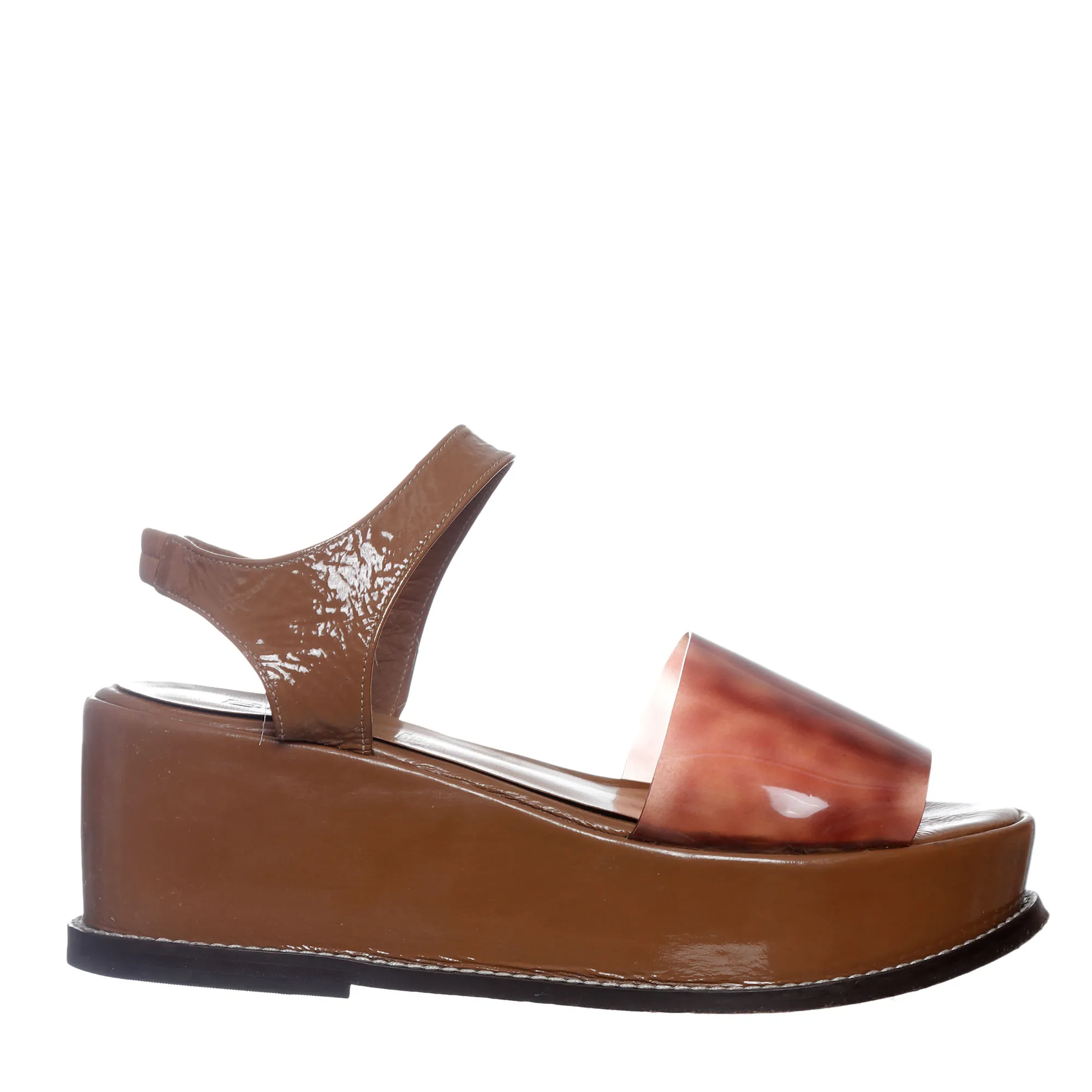 Sandália Botti Plataforma Caramelo