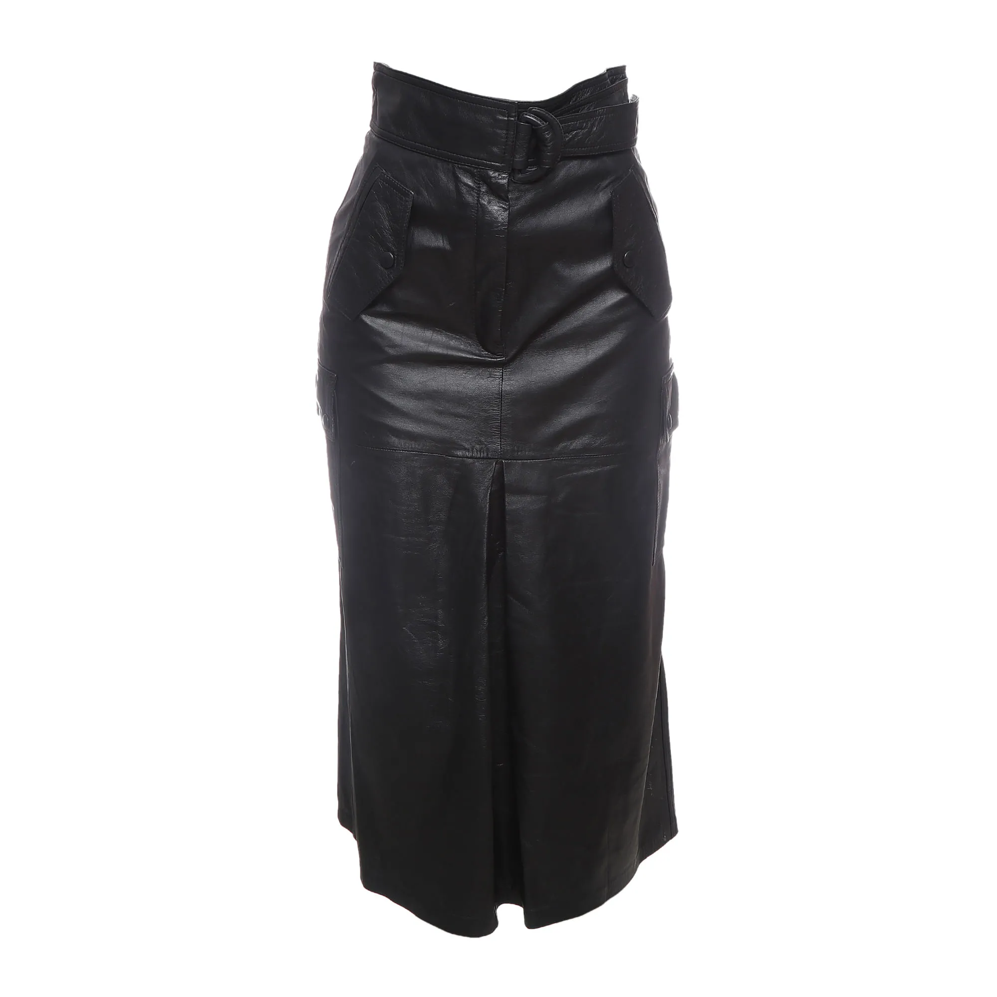 Saia Bo.Bô Couro Preta