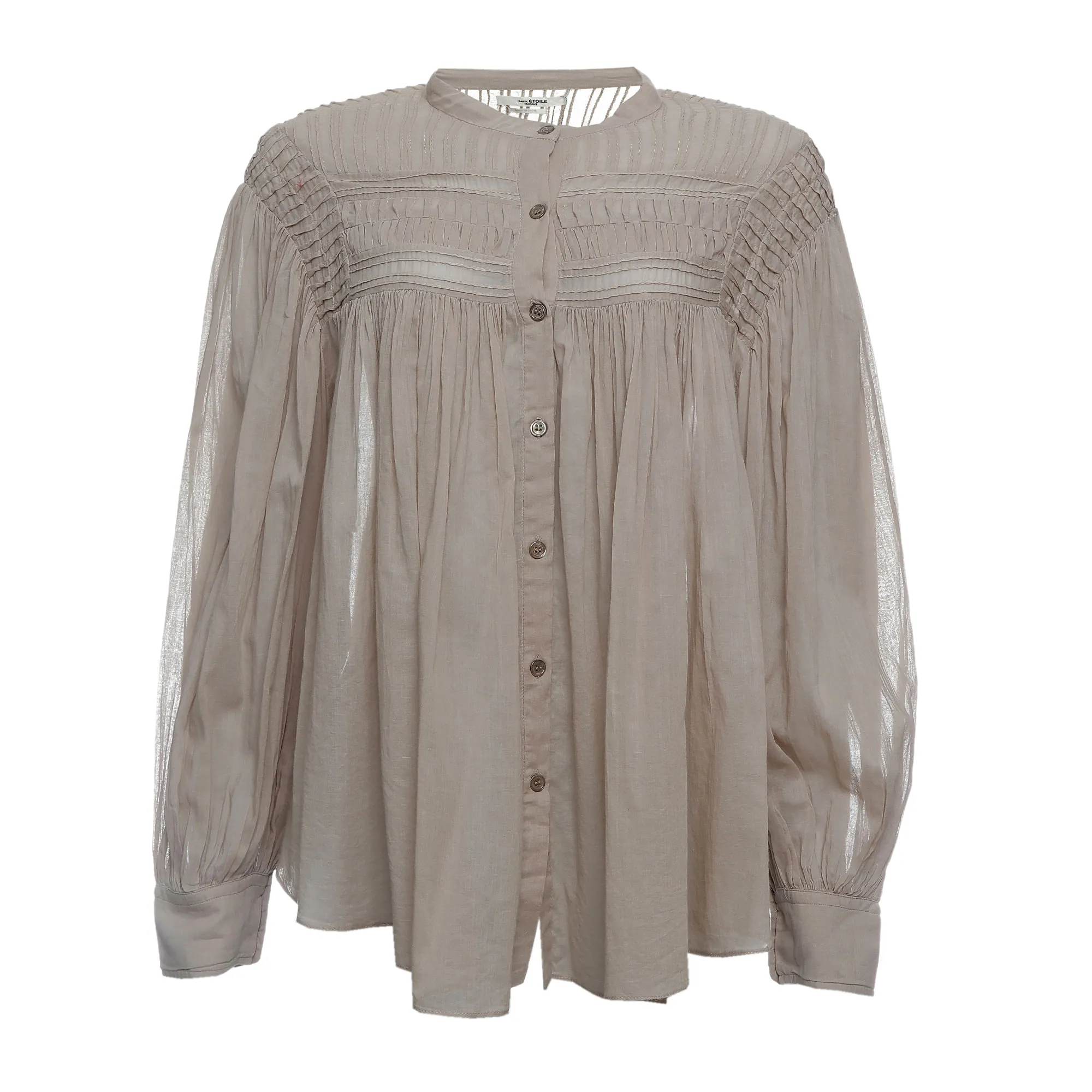 Blusa Isabel Marant Pregas Bege