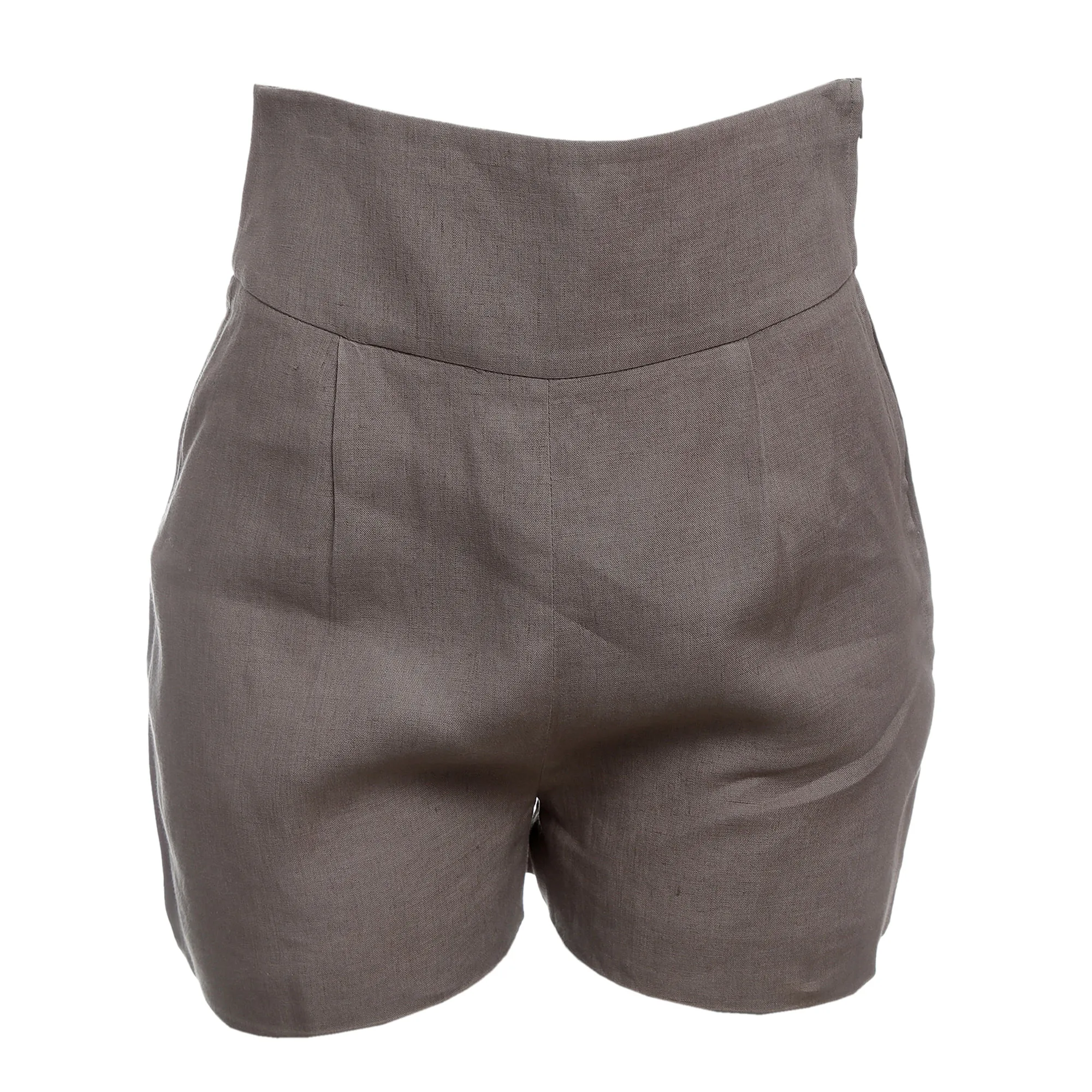 Short Saint Laurent Linho Cinza