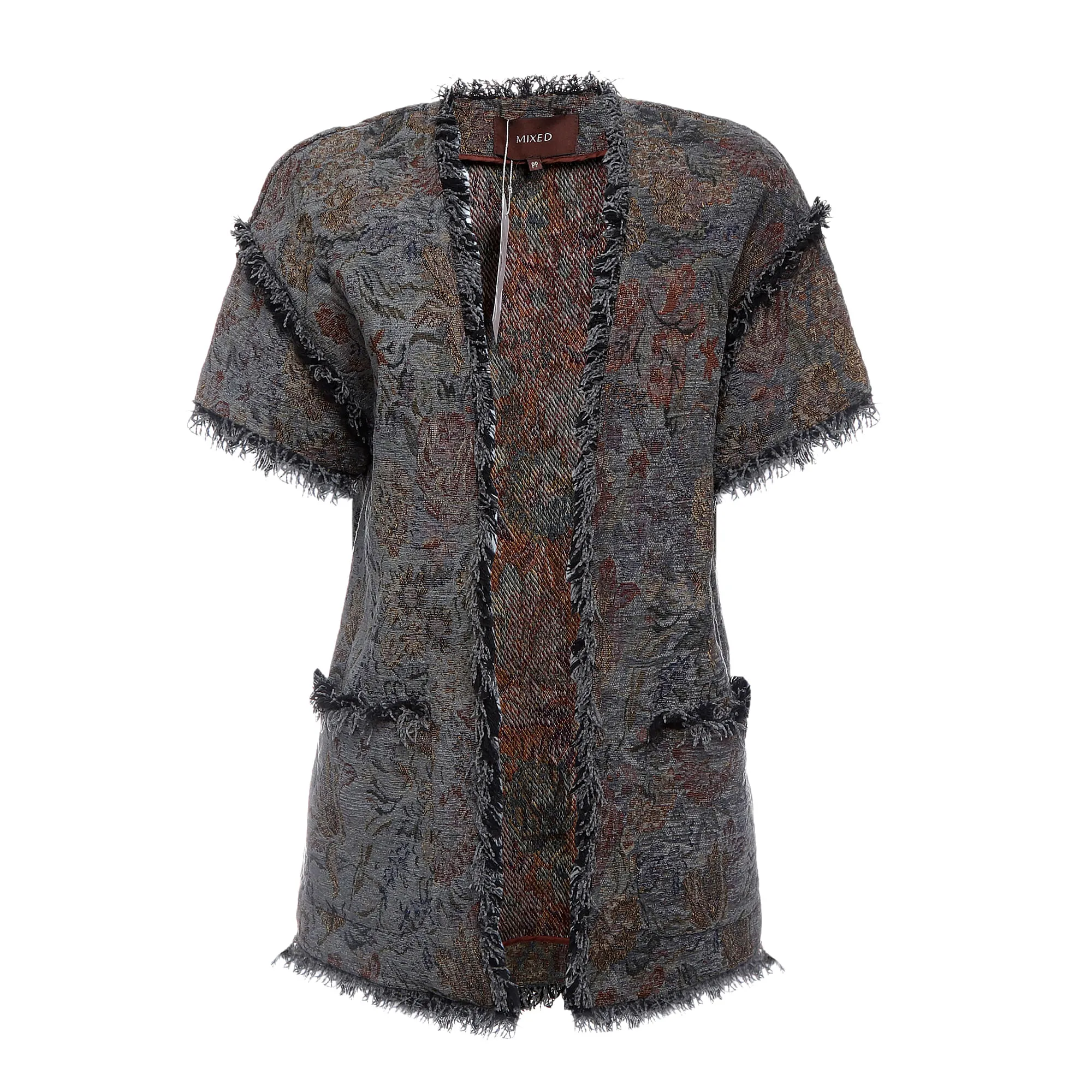 Colete Mixed Jacquard Azul