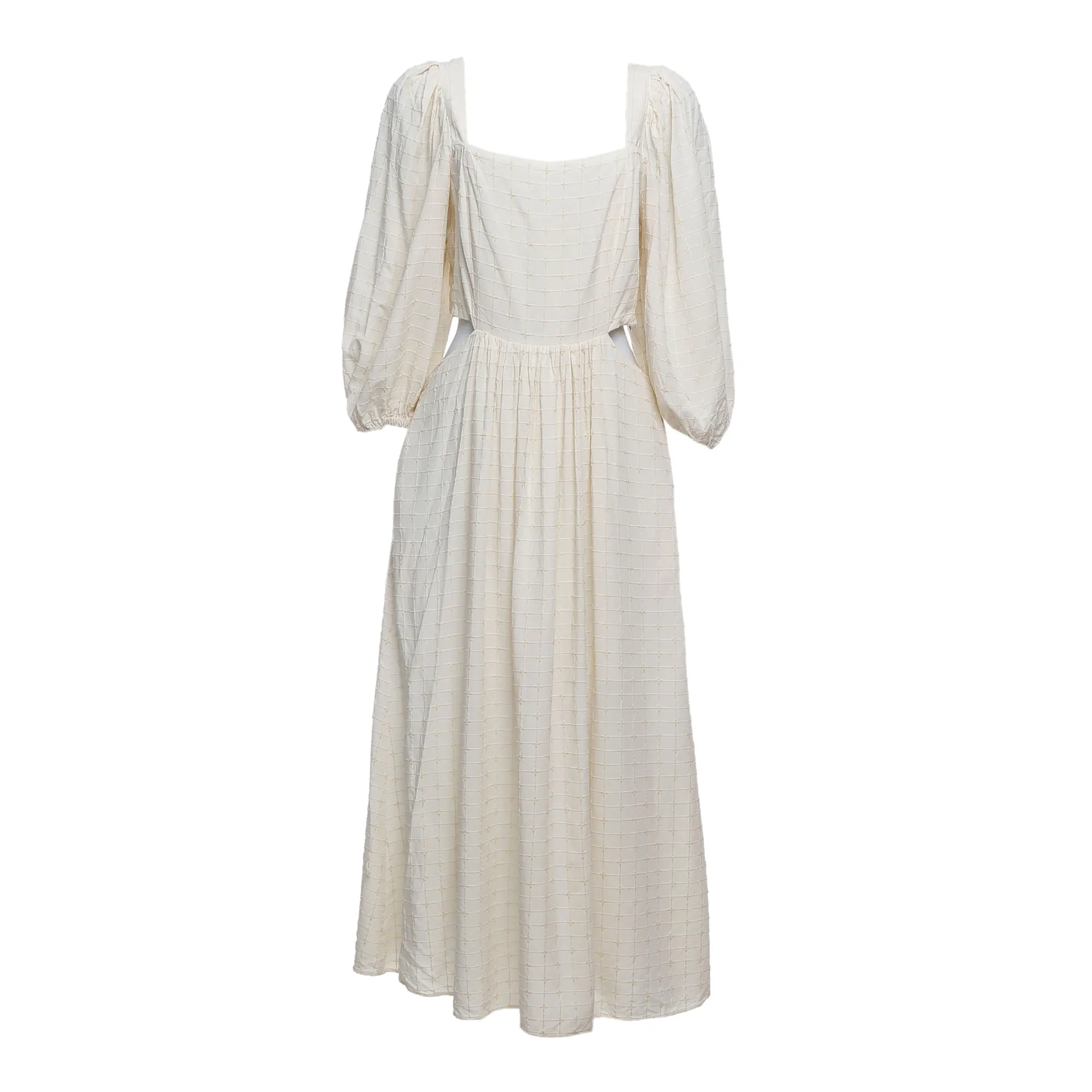 Vestido Amissima Bordado Bege