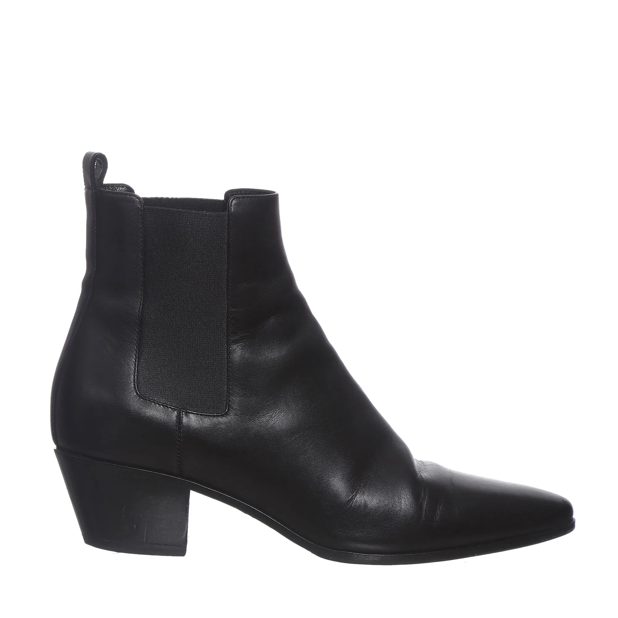 Bota Saint Laurent Couro Preto