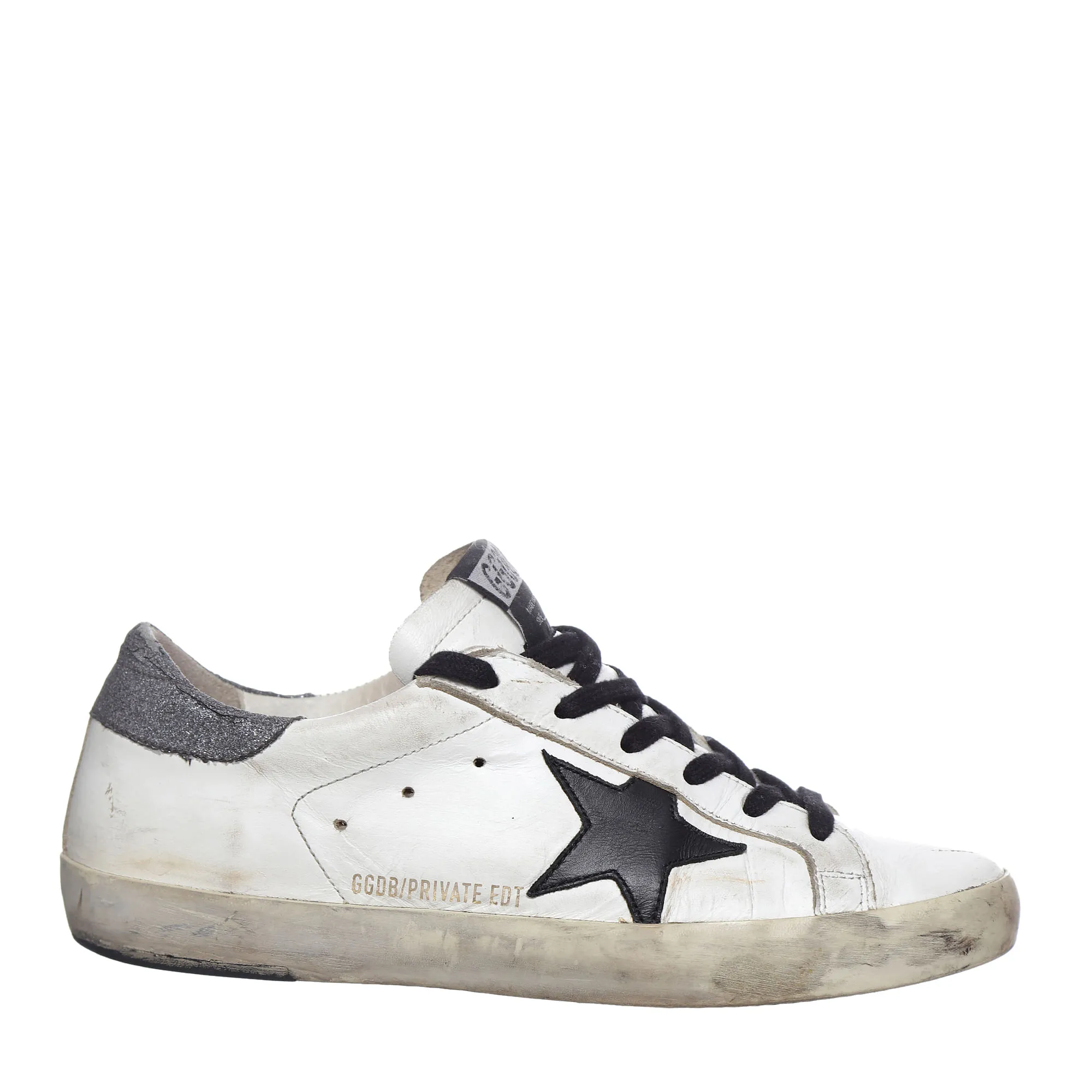 Tênis Golden Goose Super Star Couro Branco e Preto