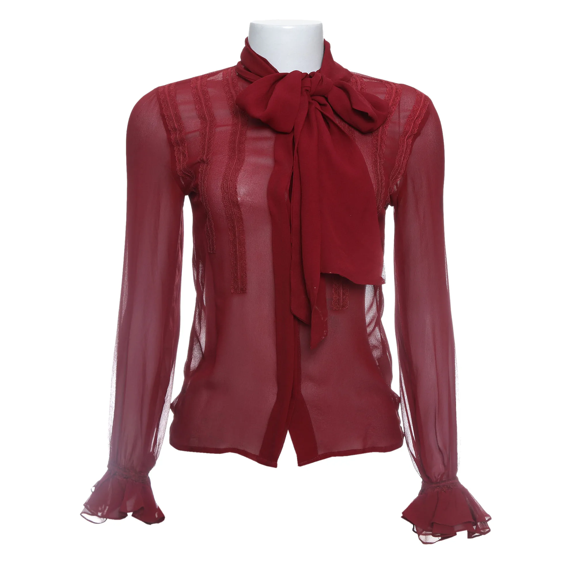 Camisa Carol Bassi Seda Vermelha