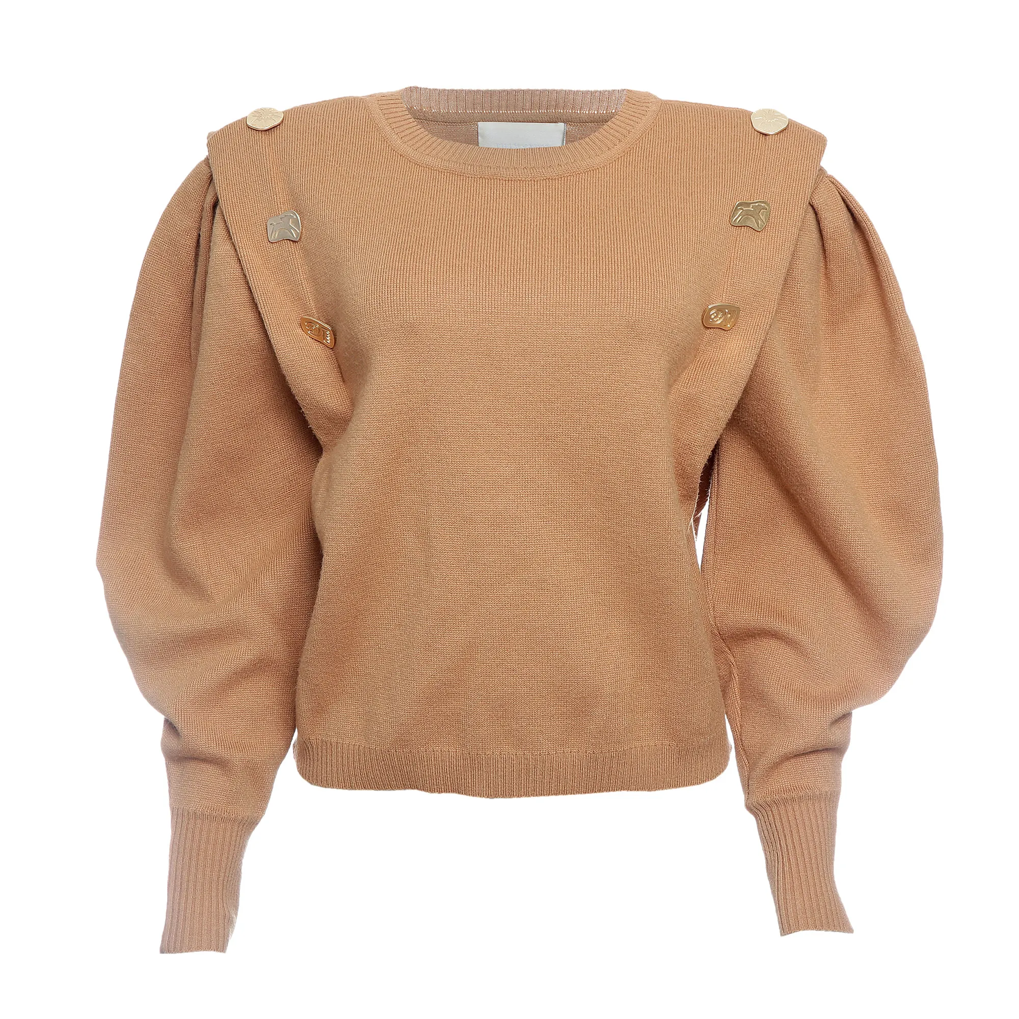 Suéter Lilly Sarti Aplicações Caramelo
