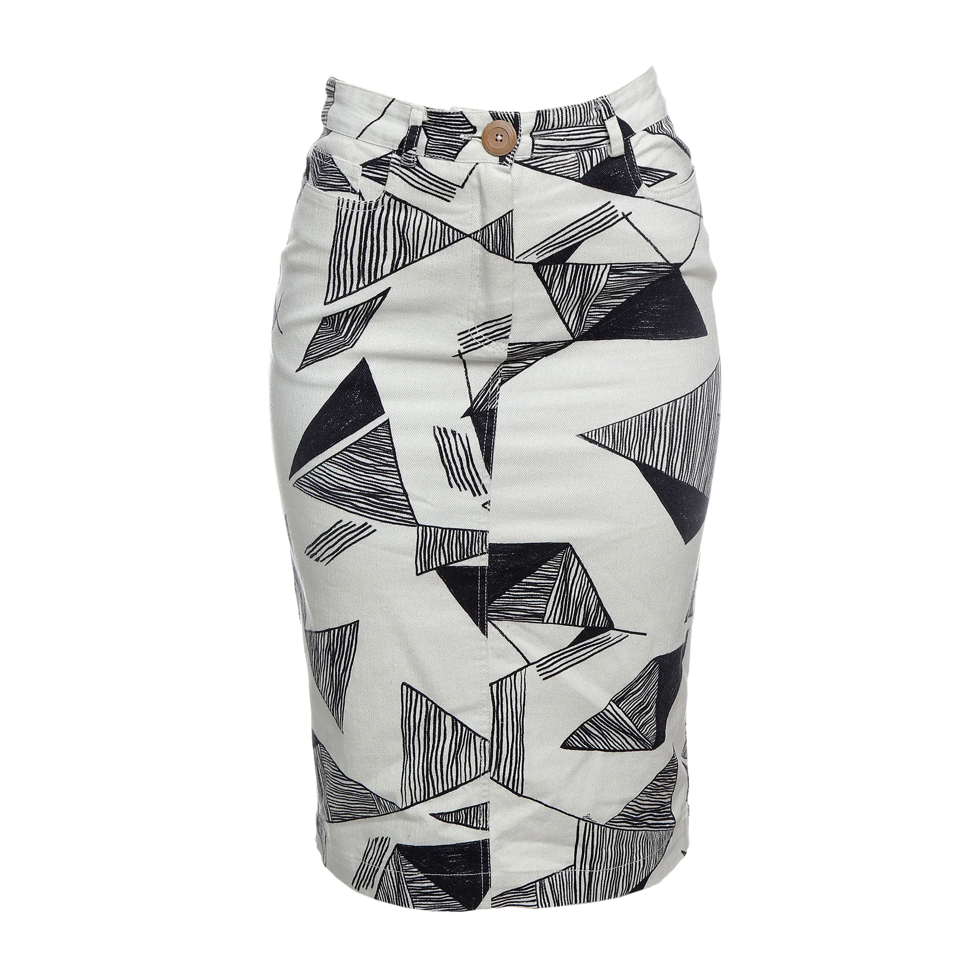 Saia Sissa Estampada Preto e Branco