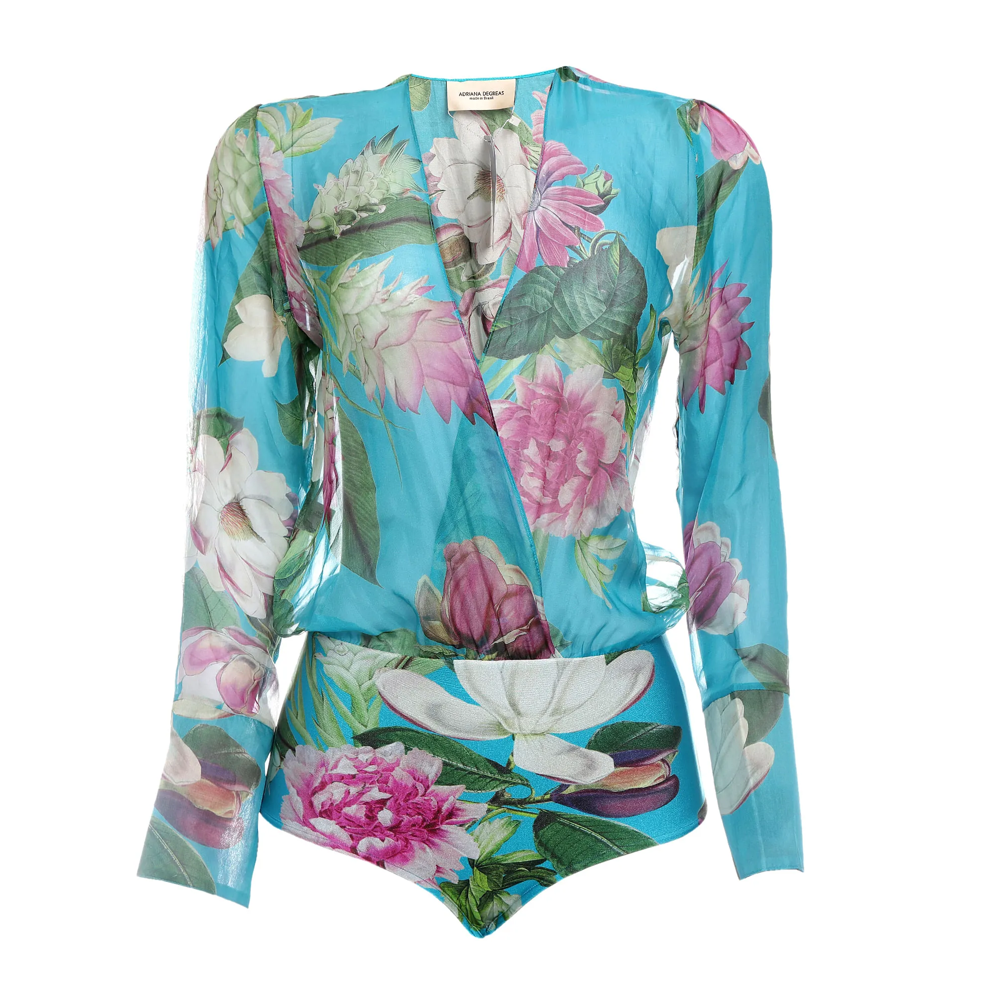 Body Adriana Degreas Seda Estampa Floral