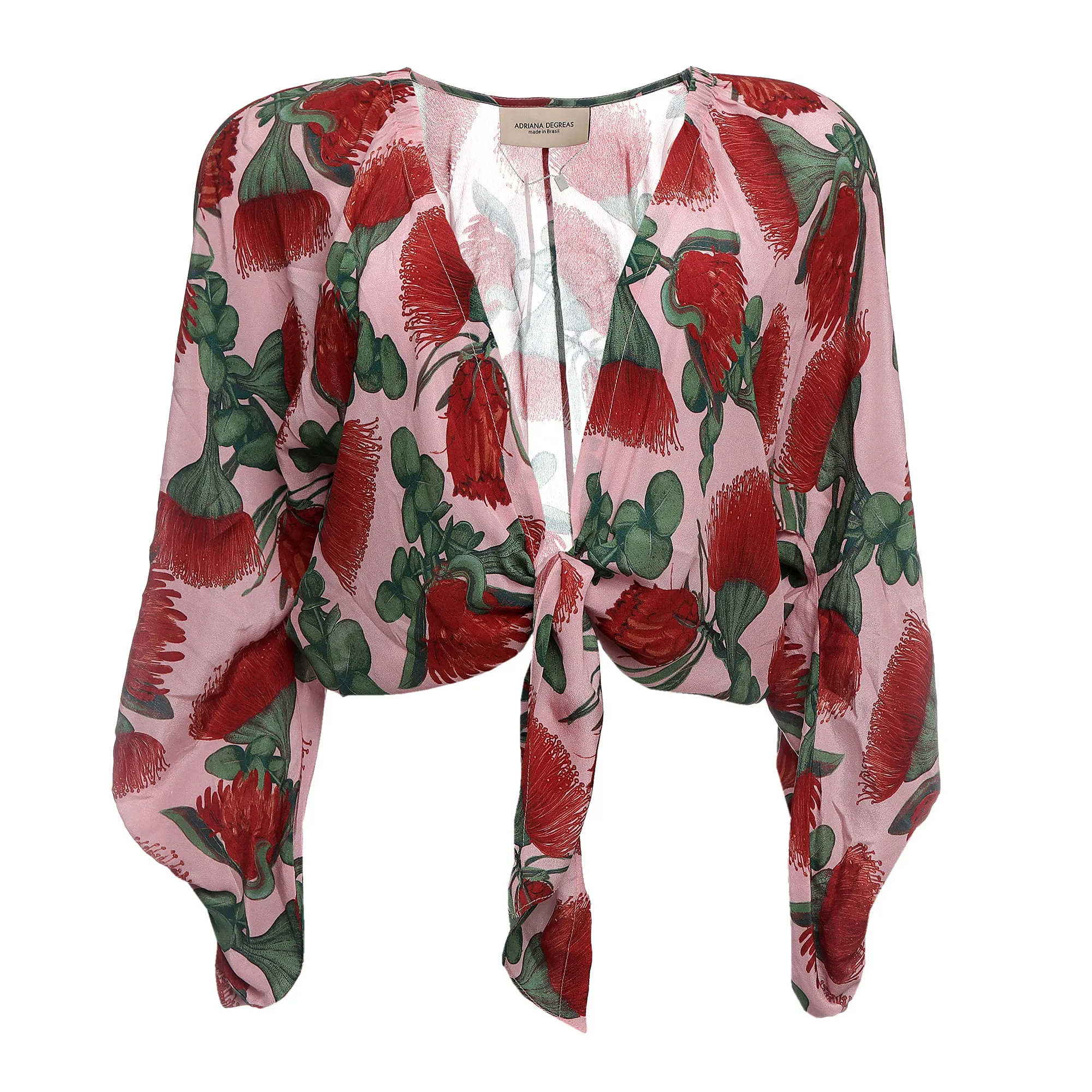 Blusa Adriana Degreas Seda Amarração Estampada