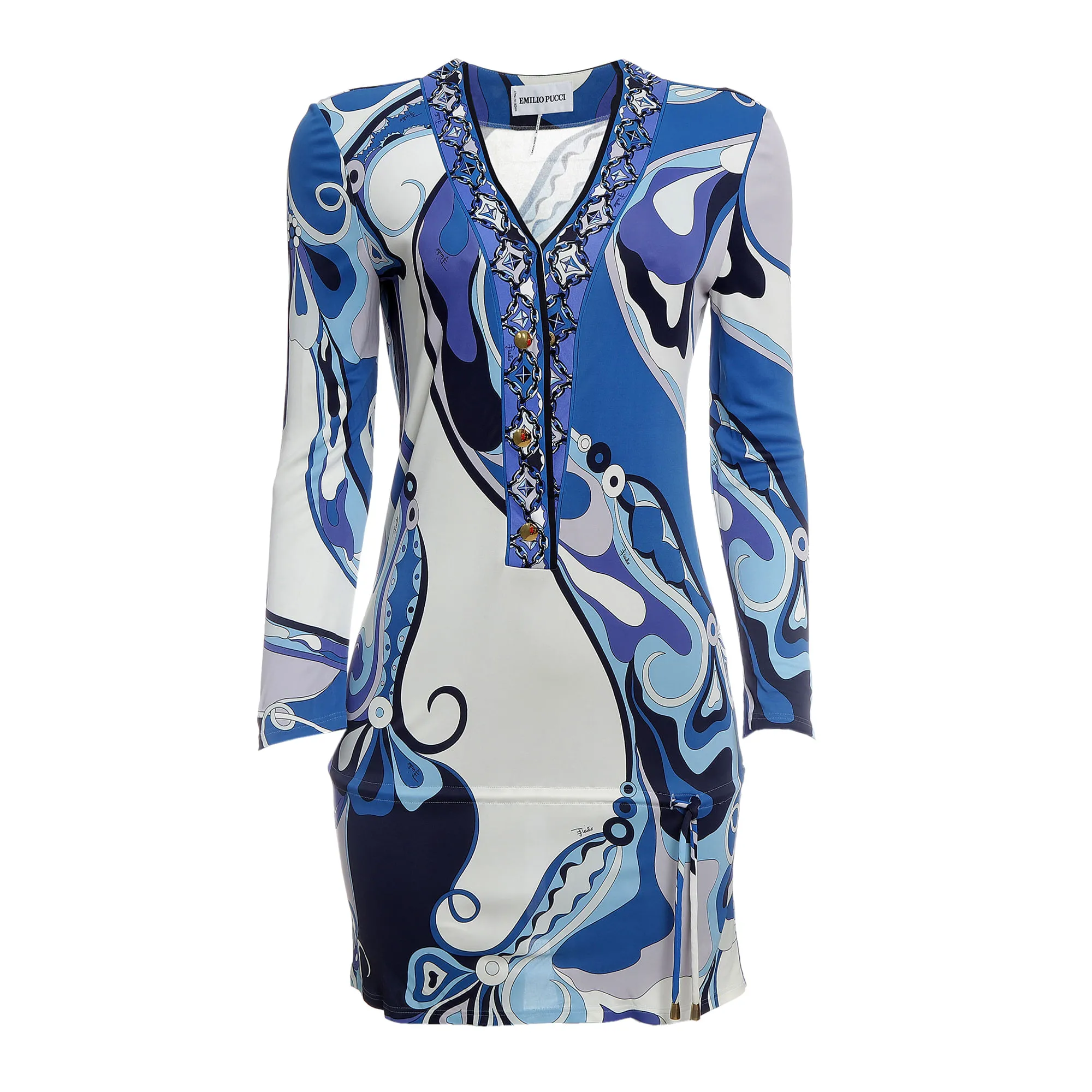 Vestido Emilio Pucci Estampado Azul