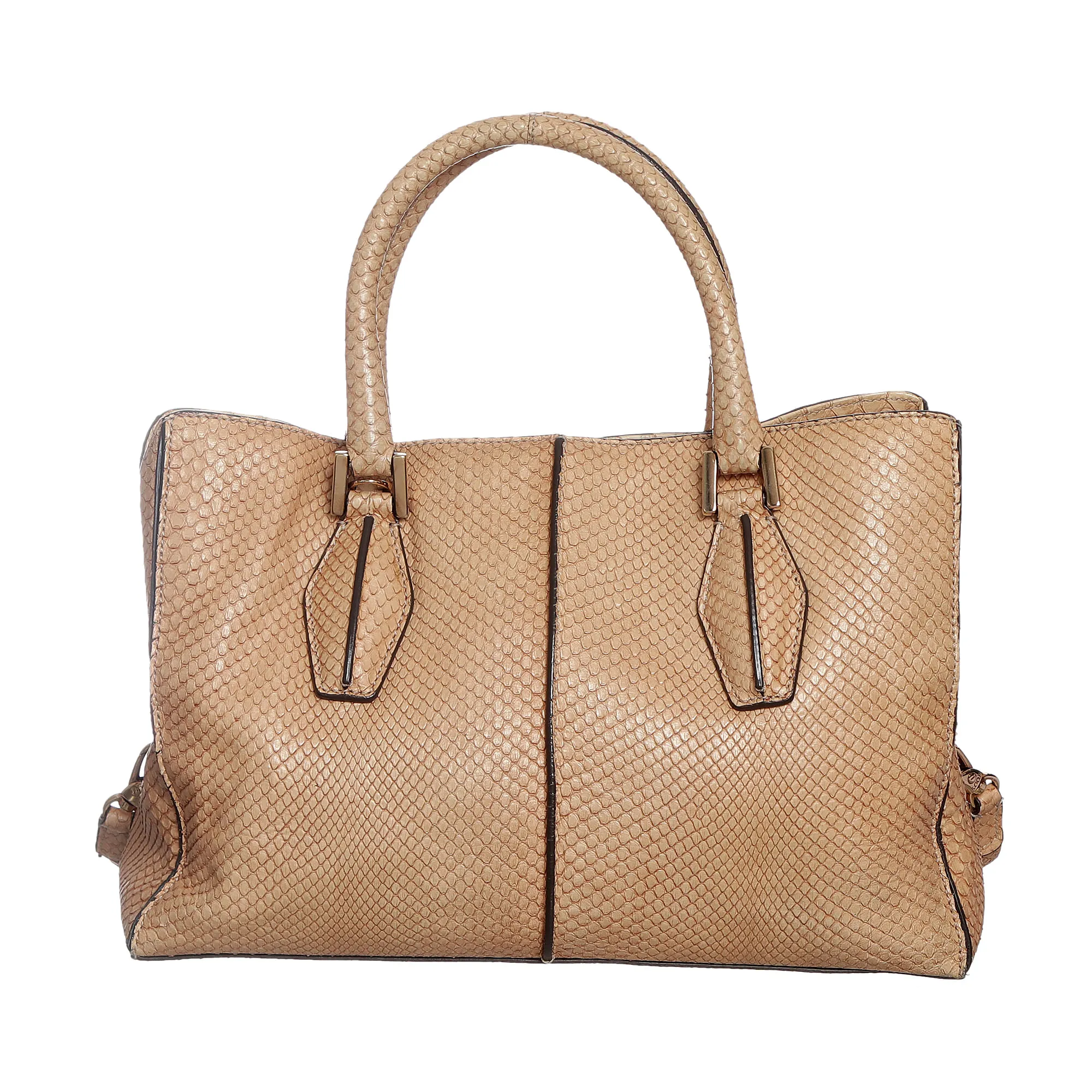 Bolsa Tods Couro Exótico Bege