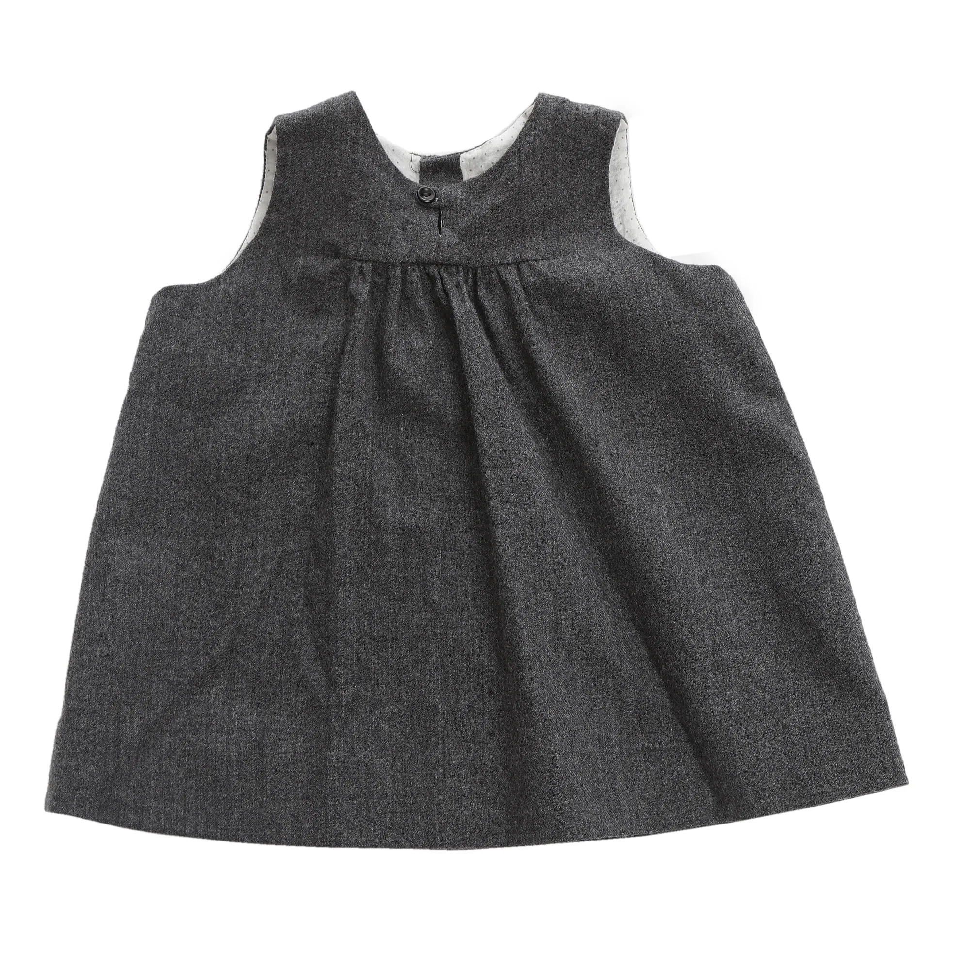 Vestido Bonpoint Infantil Cinza