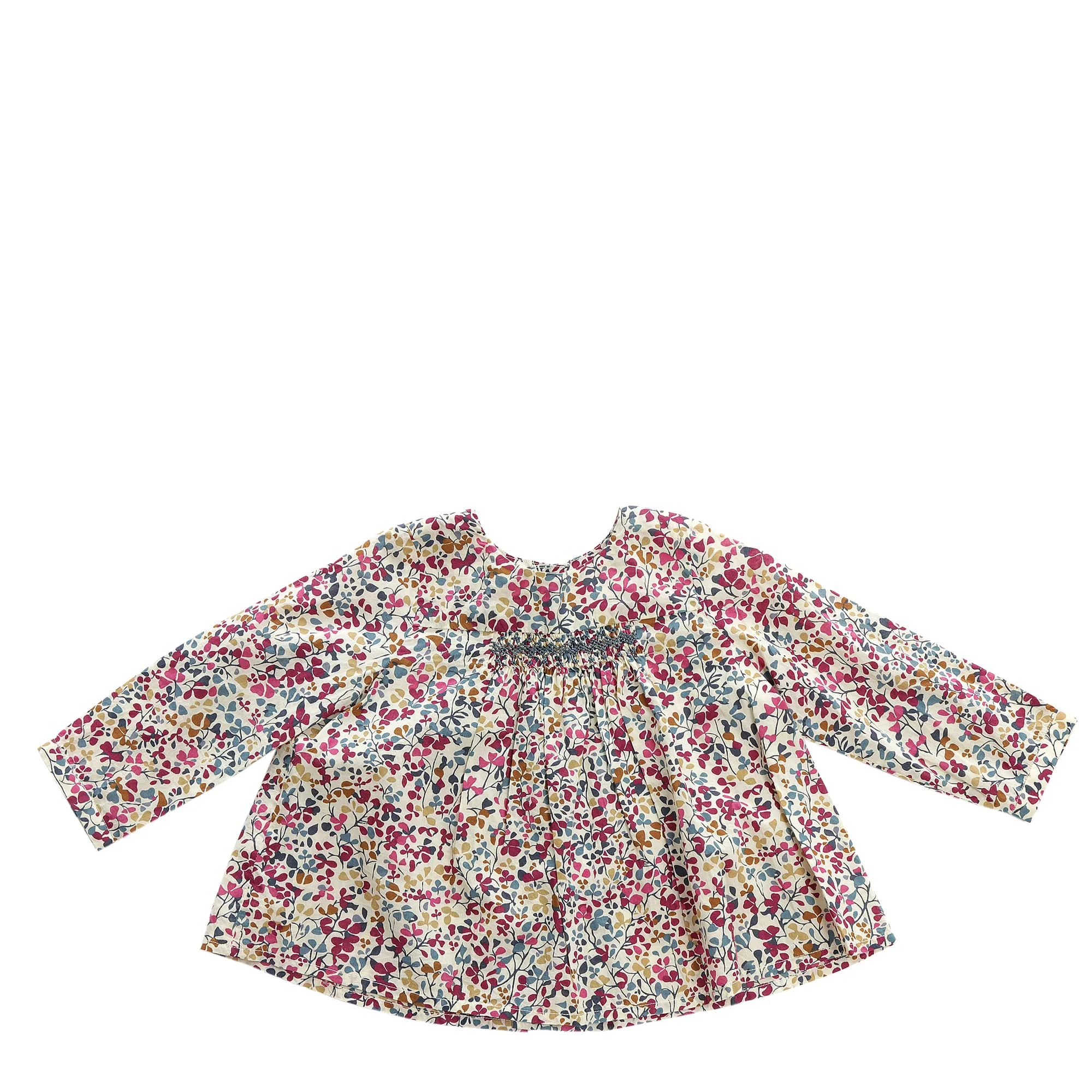 Vestido Bonpoint Infantil com Bordado Bege