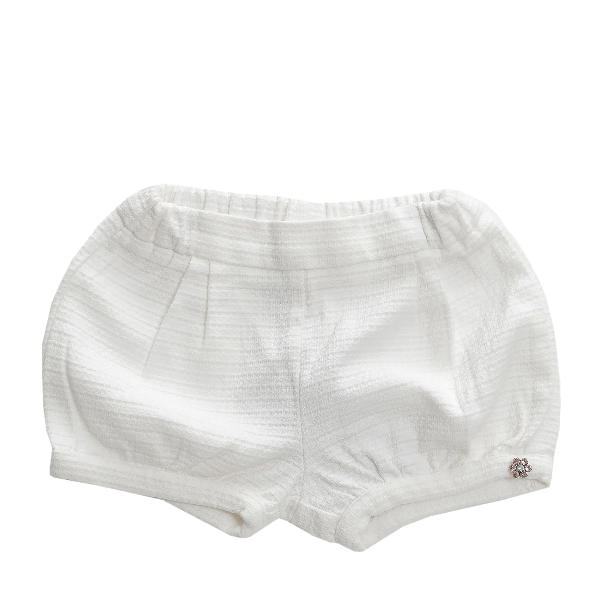 Short Dolce & Gabbana Infantil Botão Pedras Branco