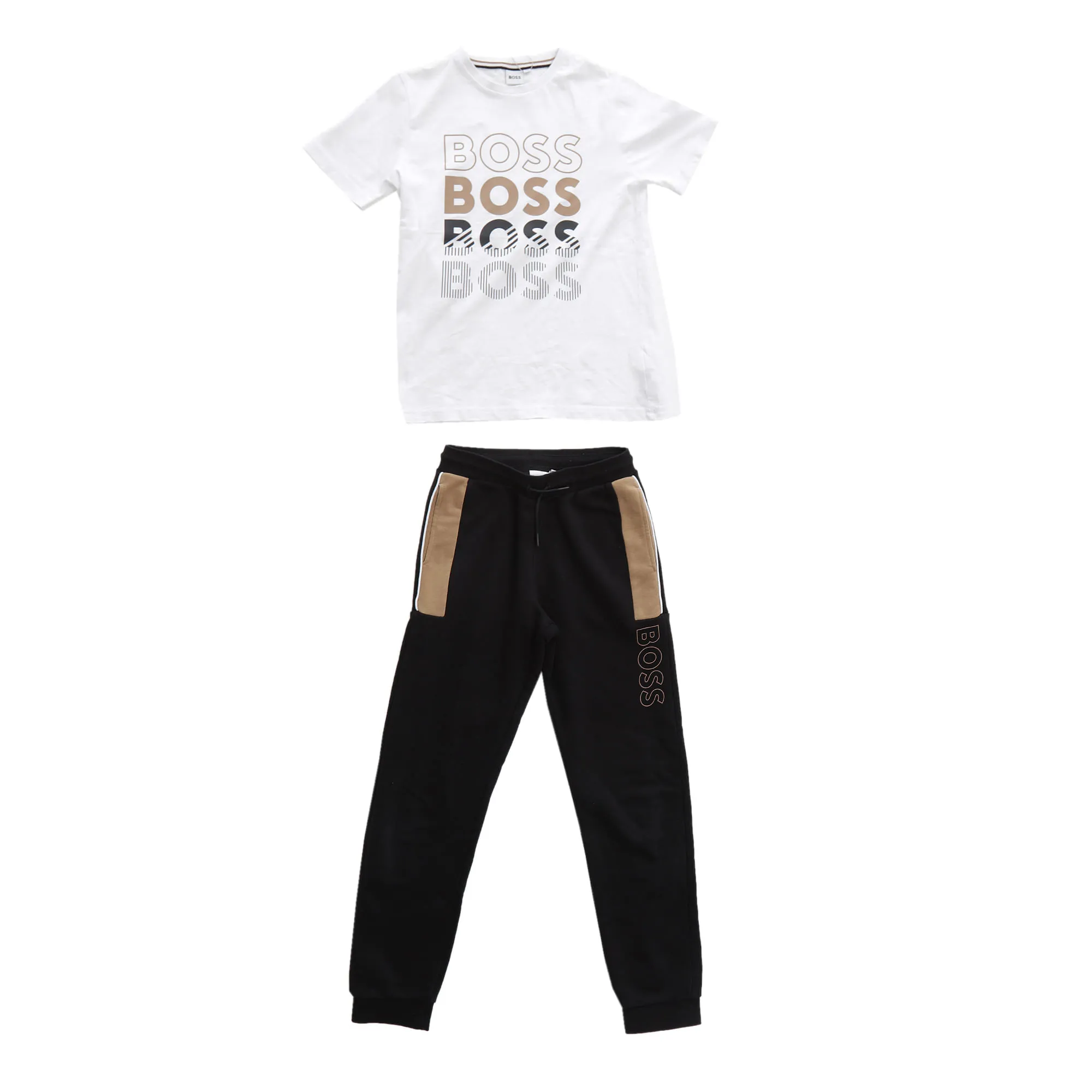 Conjunto Hugo Boss Infantil Branco e Preto