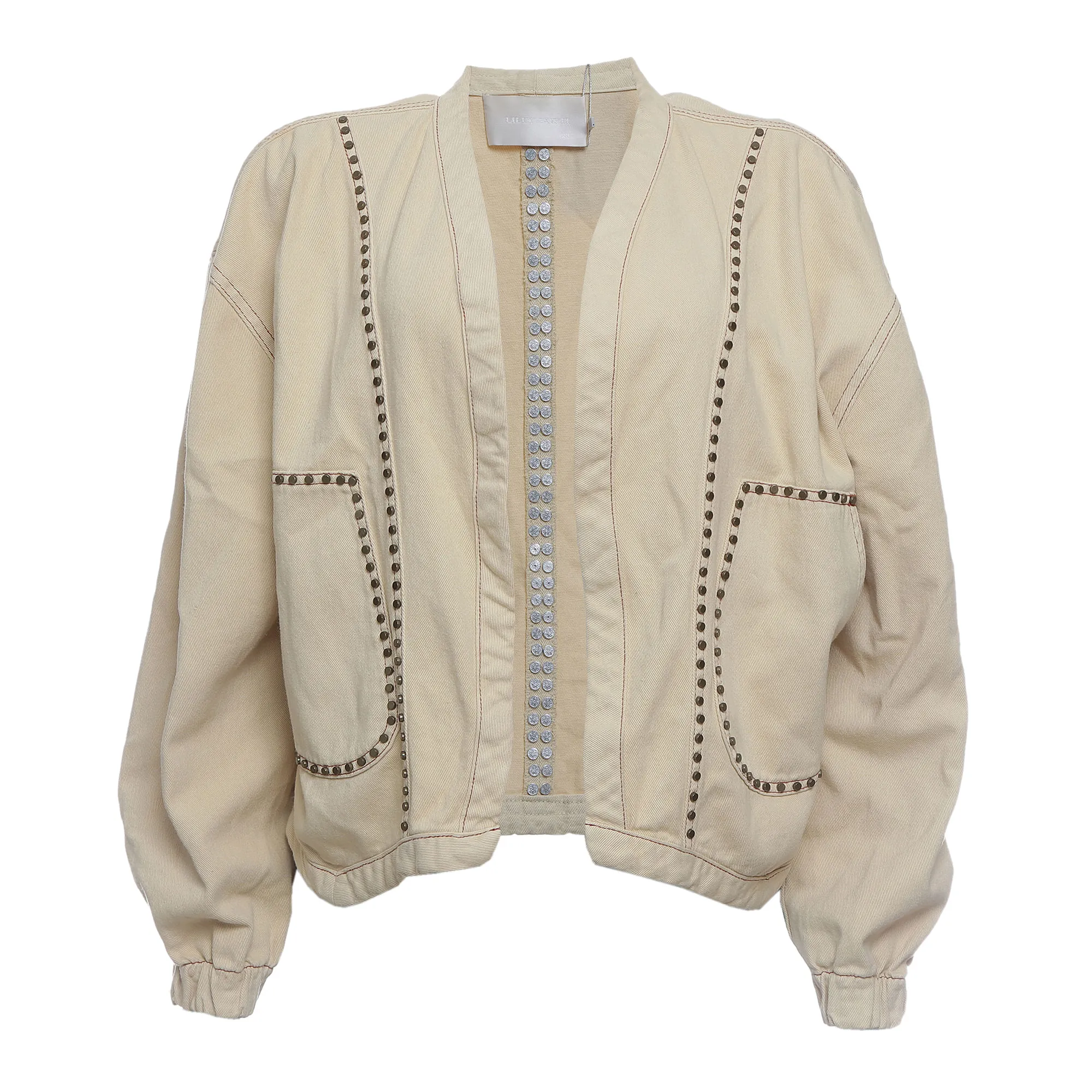 Casaco Lilly Sarti Tachas Bege