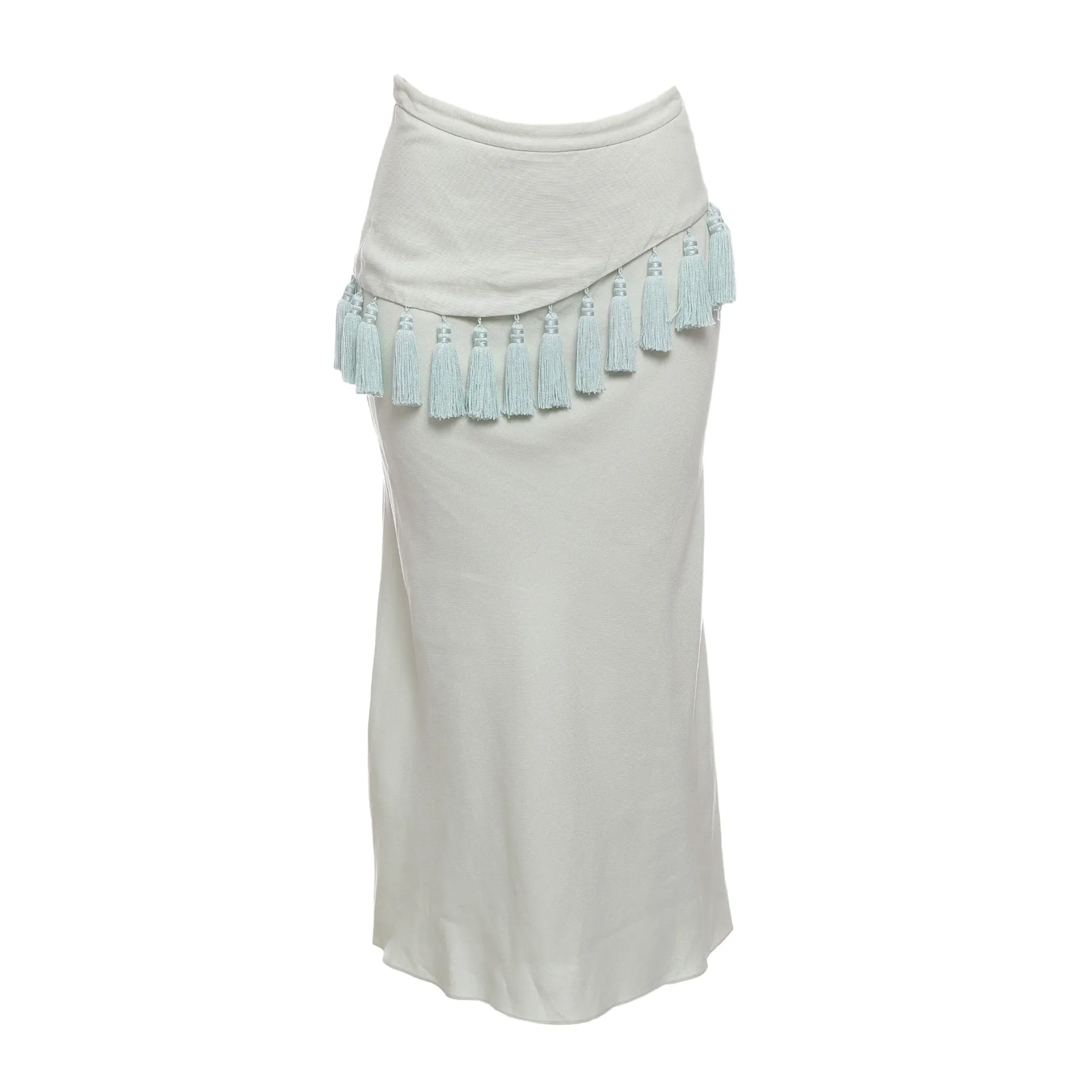 Saia Cris Barros Franjas Verde Claro