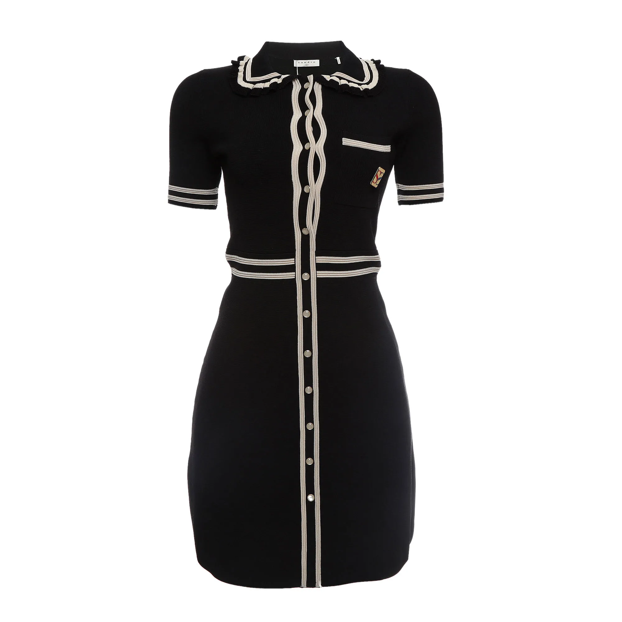 Vestido Sandro Tricô Preto