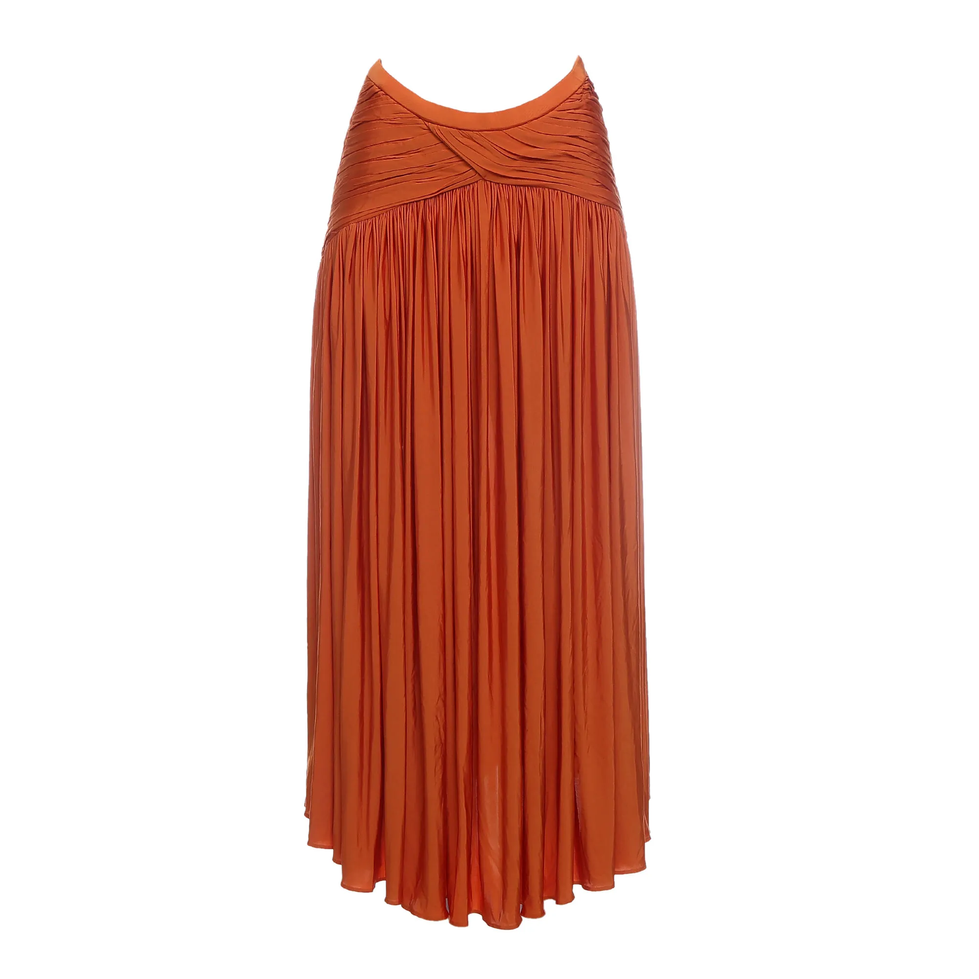 Saia Cris Barros Drapeado Laranja