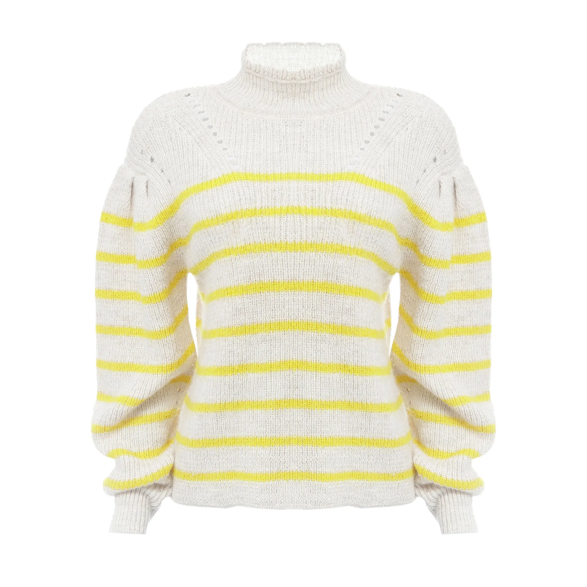 Tricô Isabel Marant Listrado Bege e Amarelo