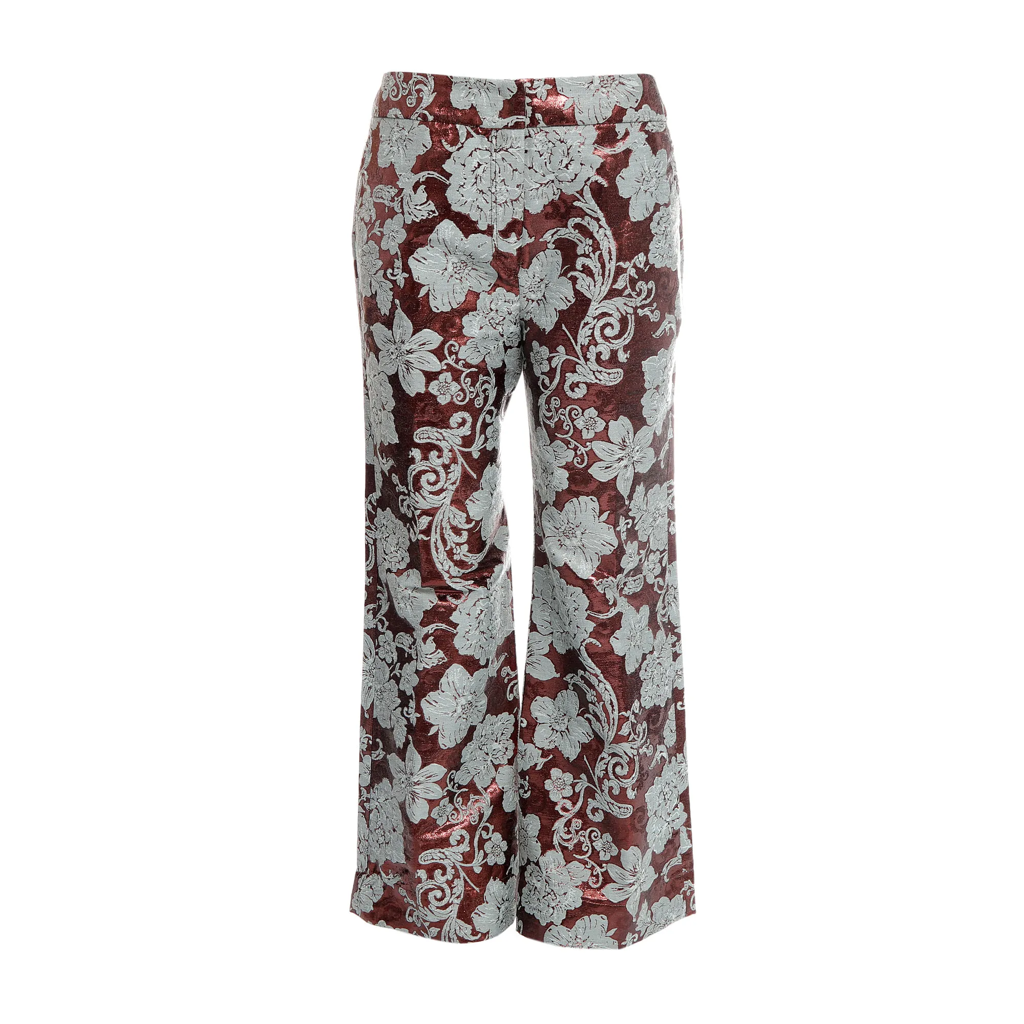 Calça Mixed Estampada Vinho e Cinza