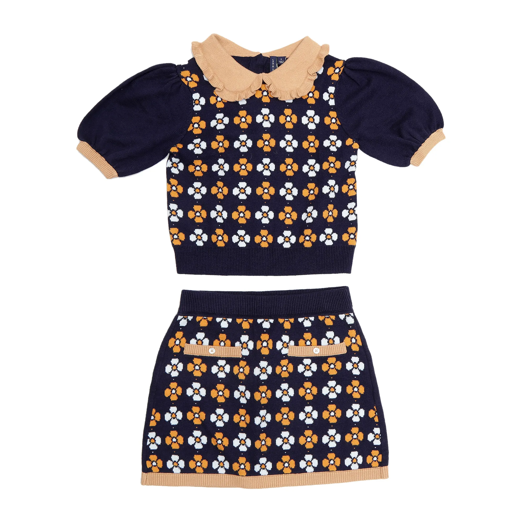 Conjunto Janie & Jack Infantil Tricô Azul