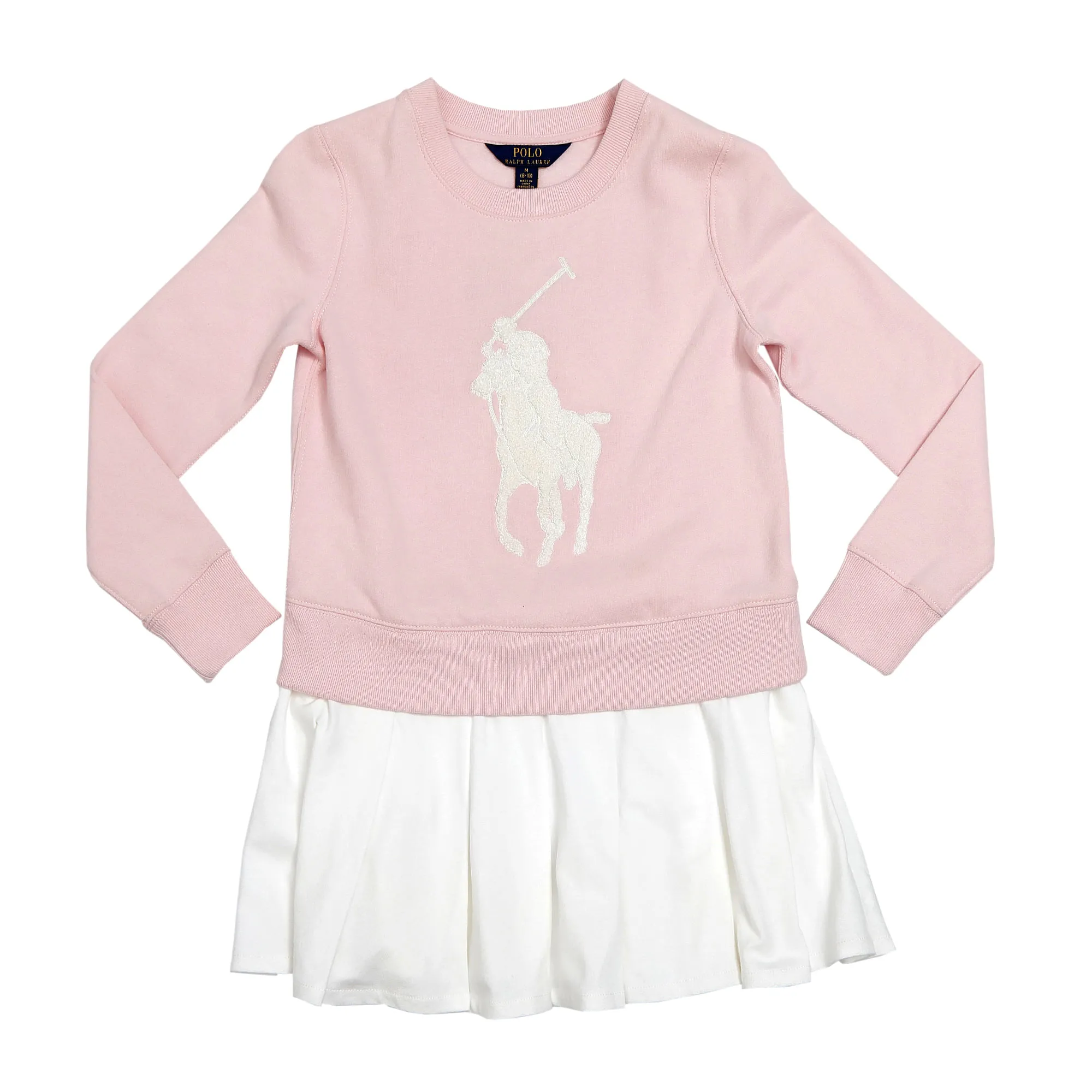 Vestido Polo Ralph Lauren Infantil Moletom Rosa