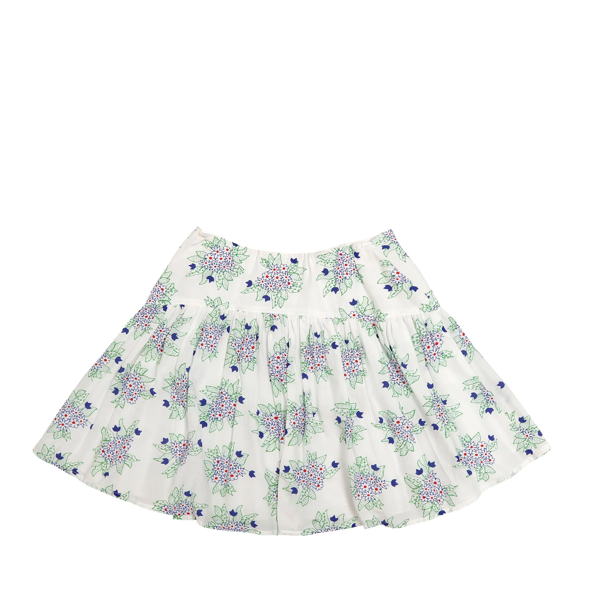 Saia Chloé Infantil Estampada Branca