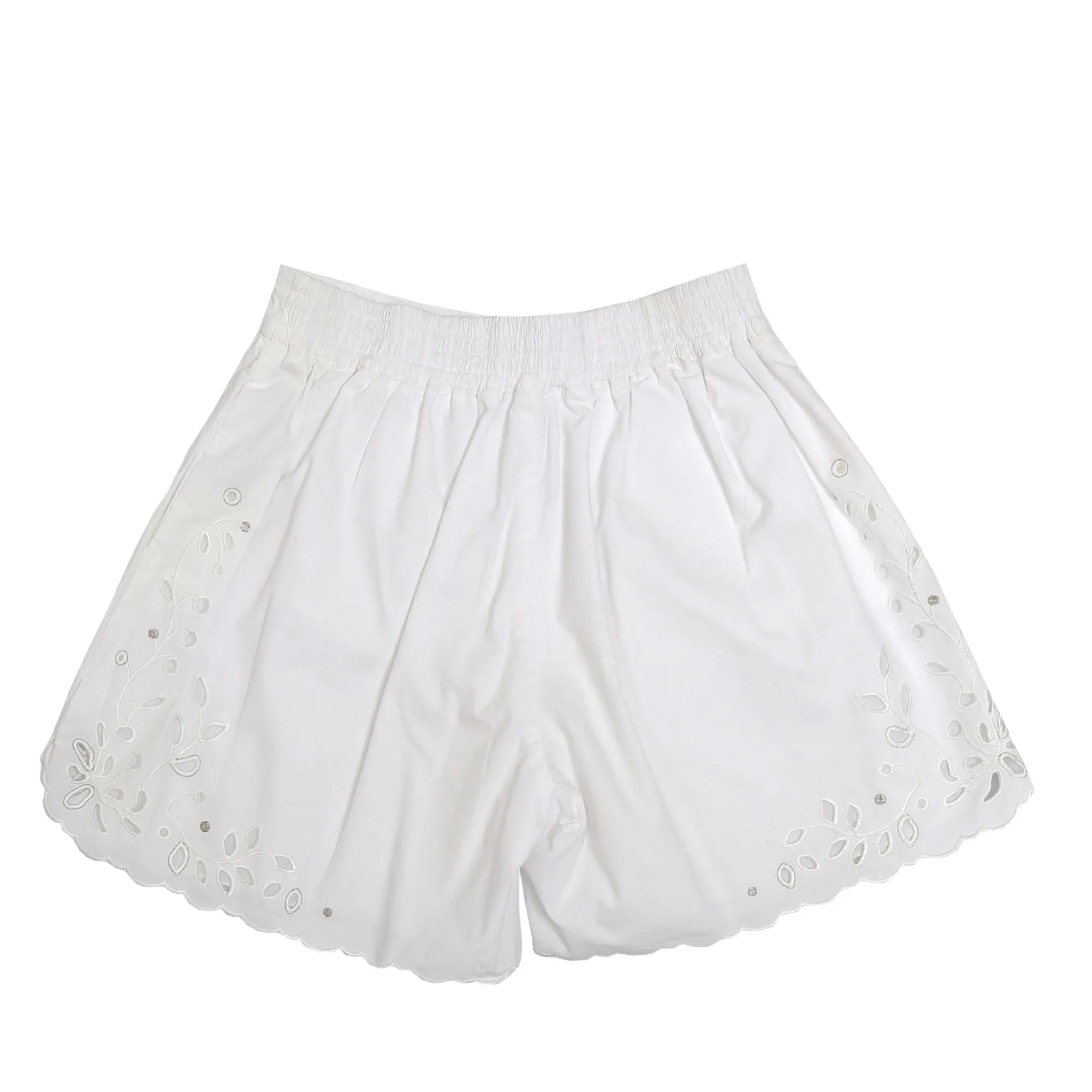Short Chloé Infantil Bordado Branco