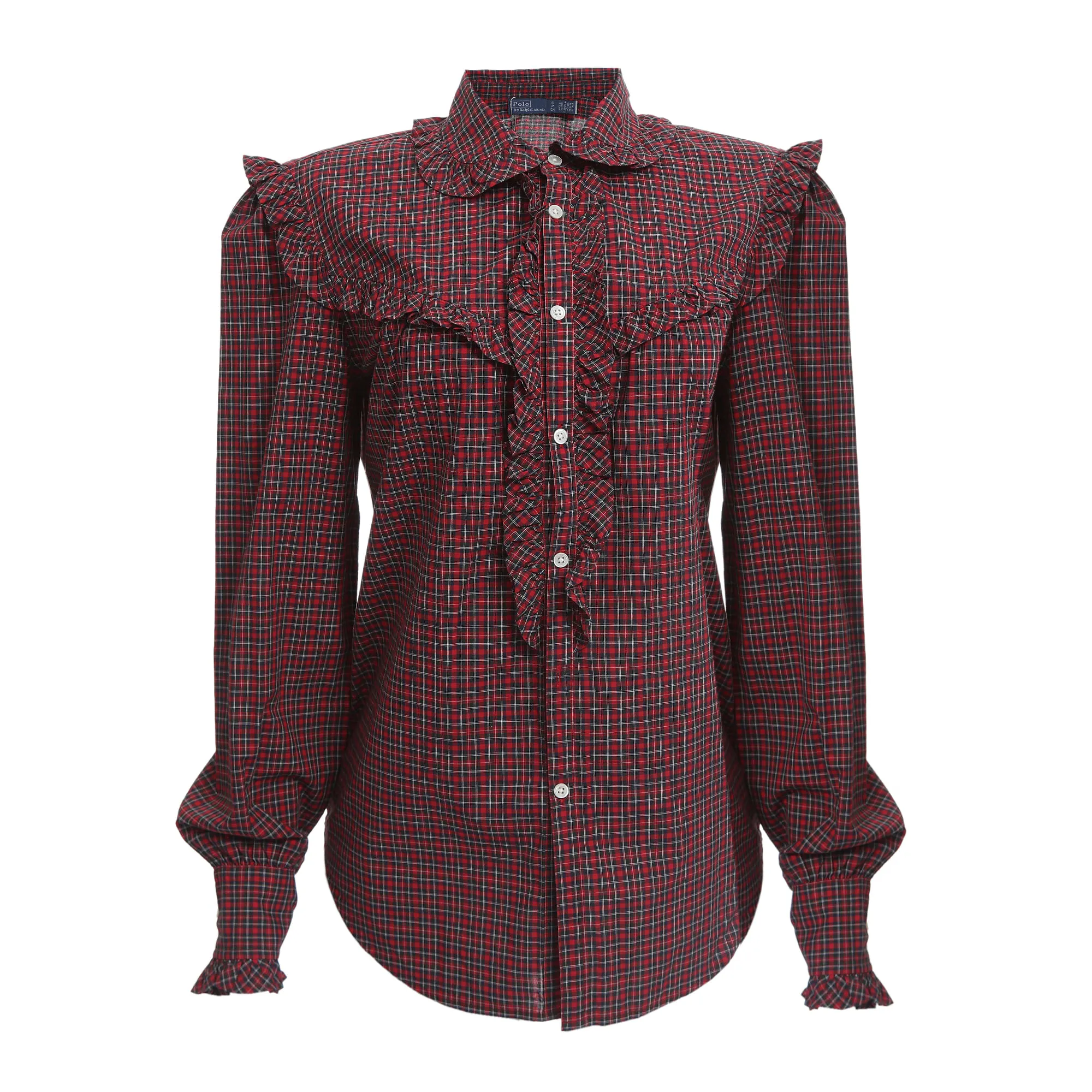 Camisa Polo Ralph Lauren Xadrez Vermelha