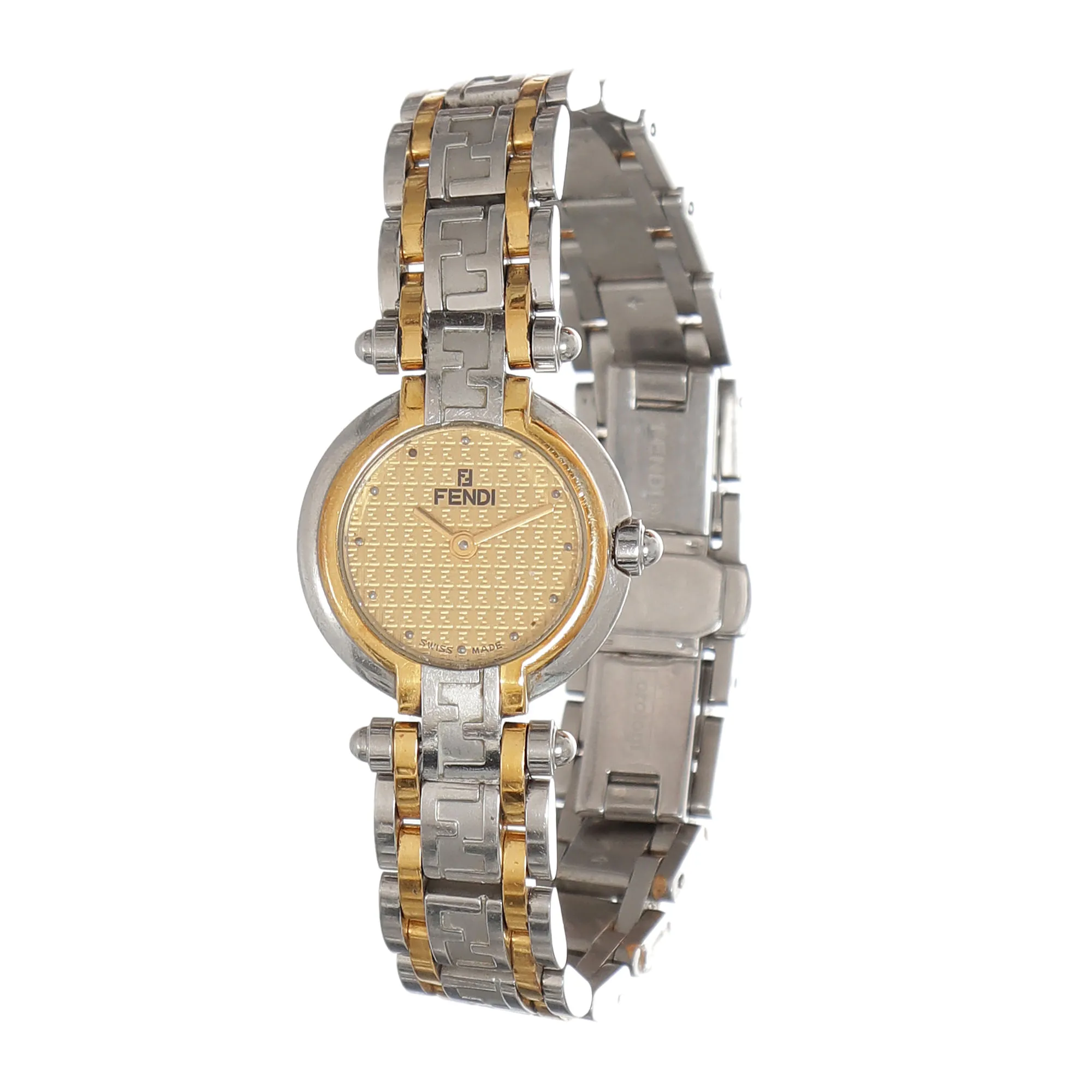 Relógio Fendi 760L Metal Prateado e Dourado