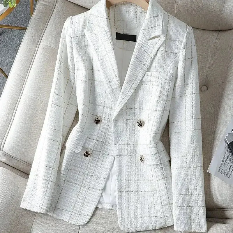 Blazer Feminino Alongado Xadrez