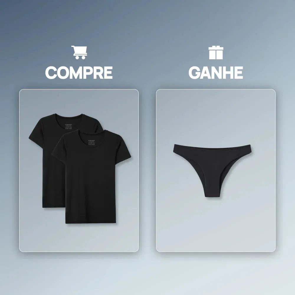 Compre 2 Tech T-Shirt Feminina e Ganhe + 1 Underwear