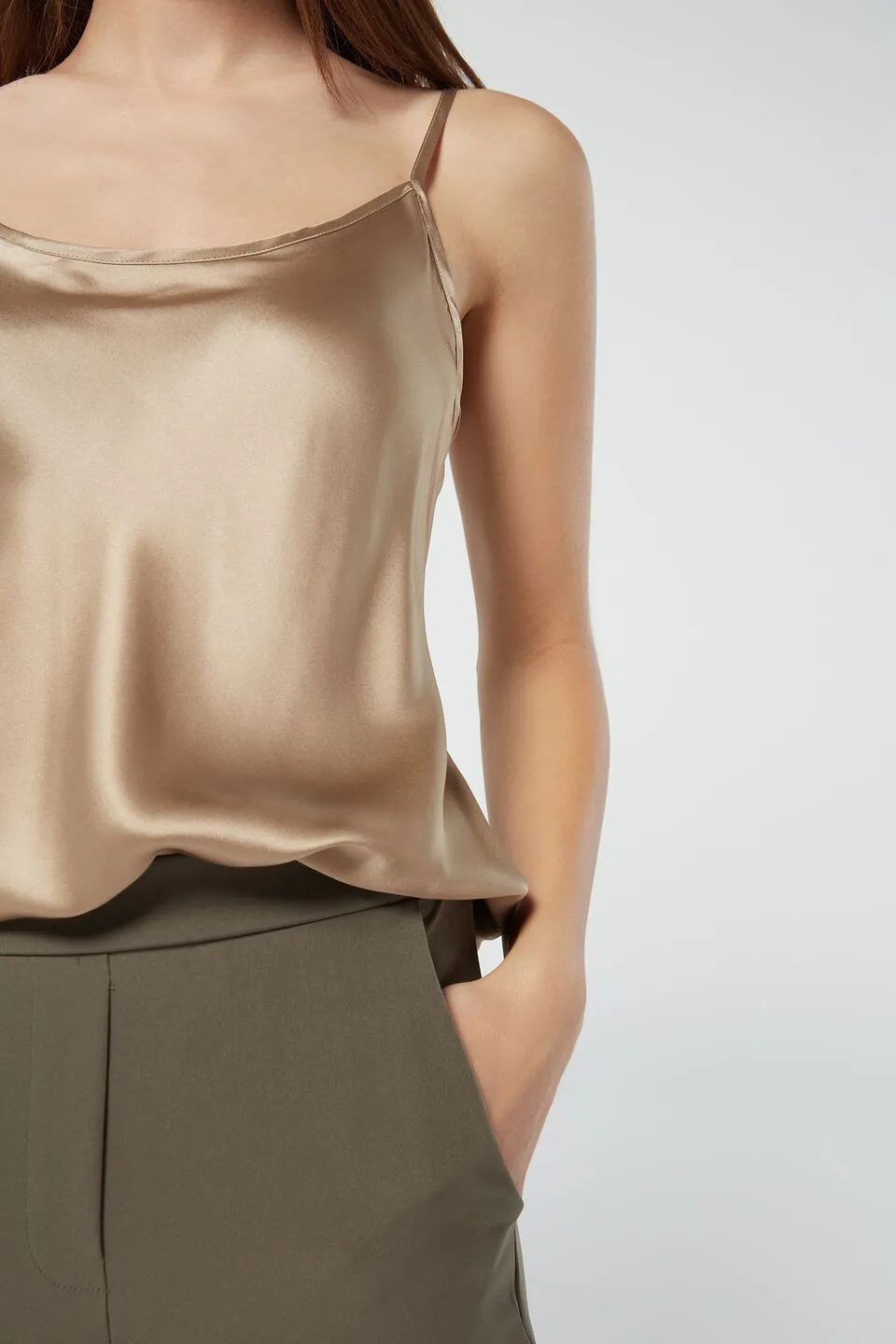 Blusa Em Seda - Bege