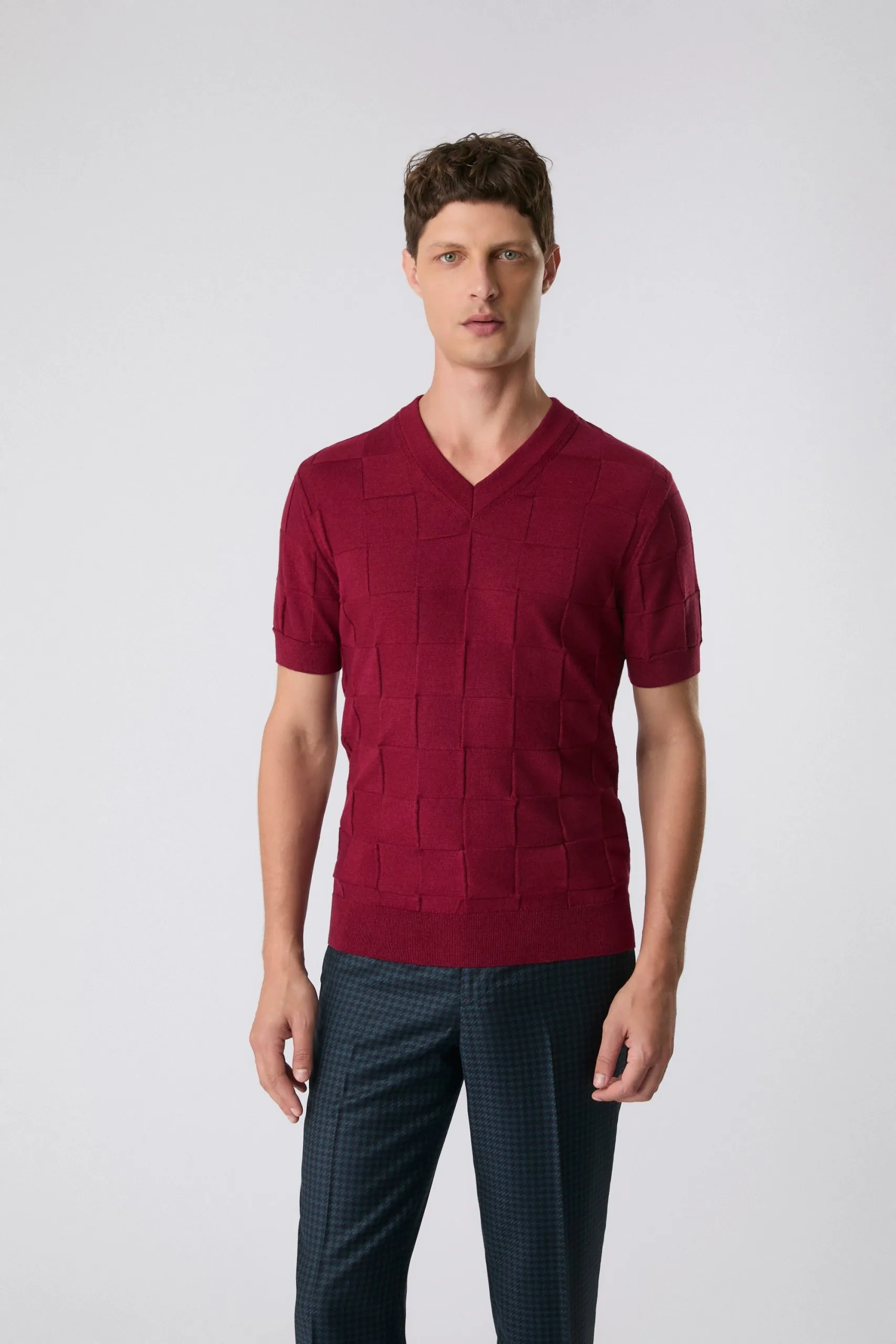 Camiseta Square bordô