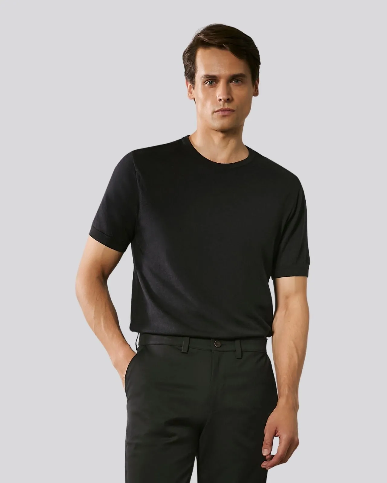 Camiseta tricô preta