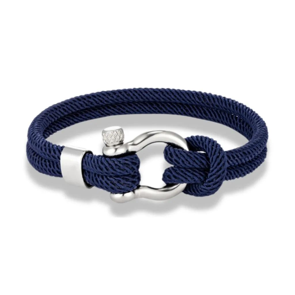 Pulseira de Corda Náutica Navy
