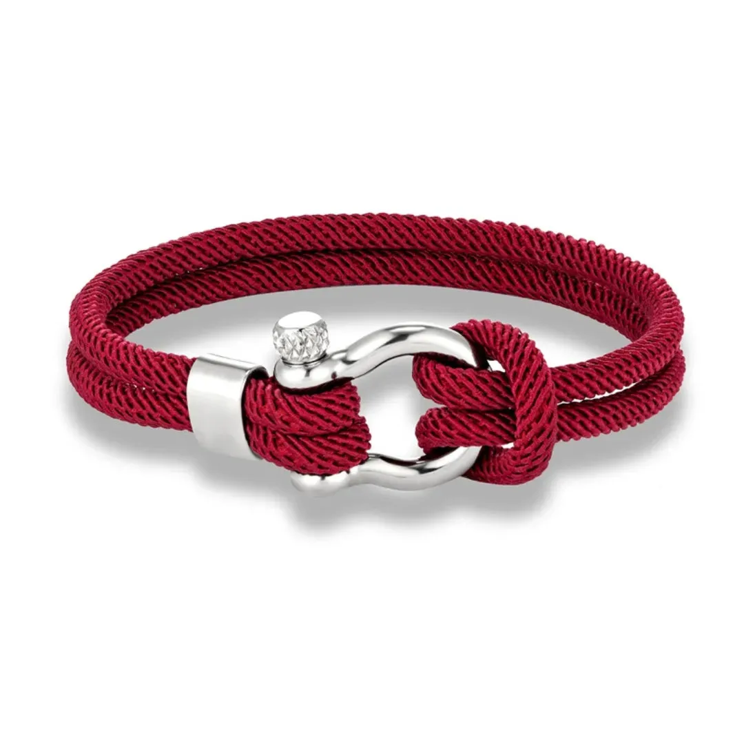 Pulseira de Corda Náutica Wine