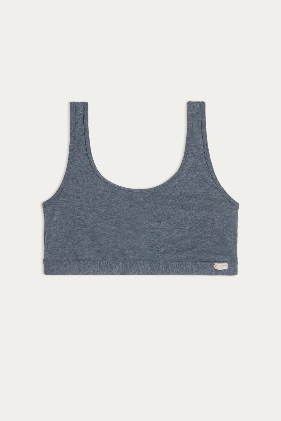 Top Brassiere Em Algodão - Azul