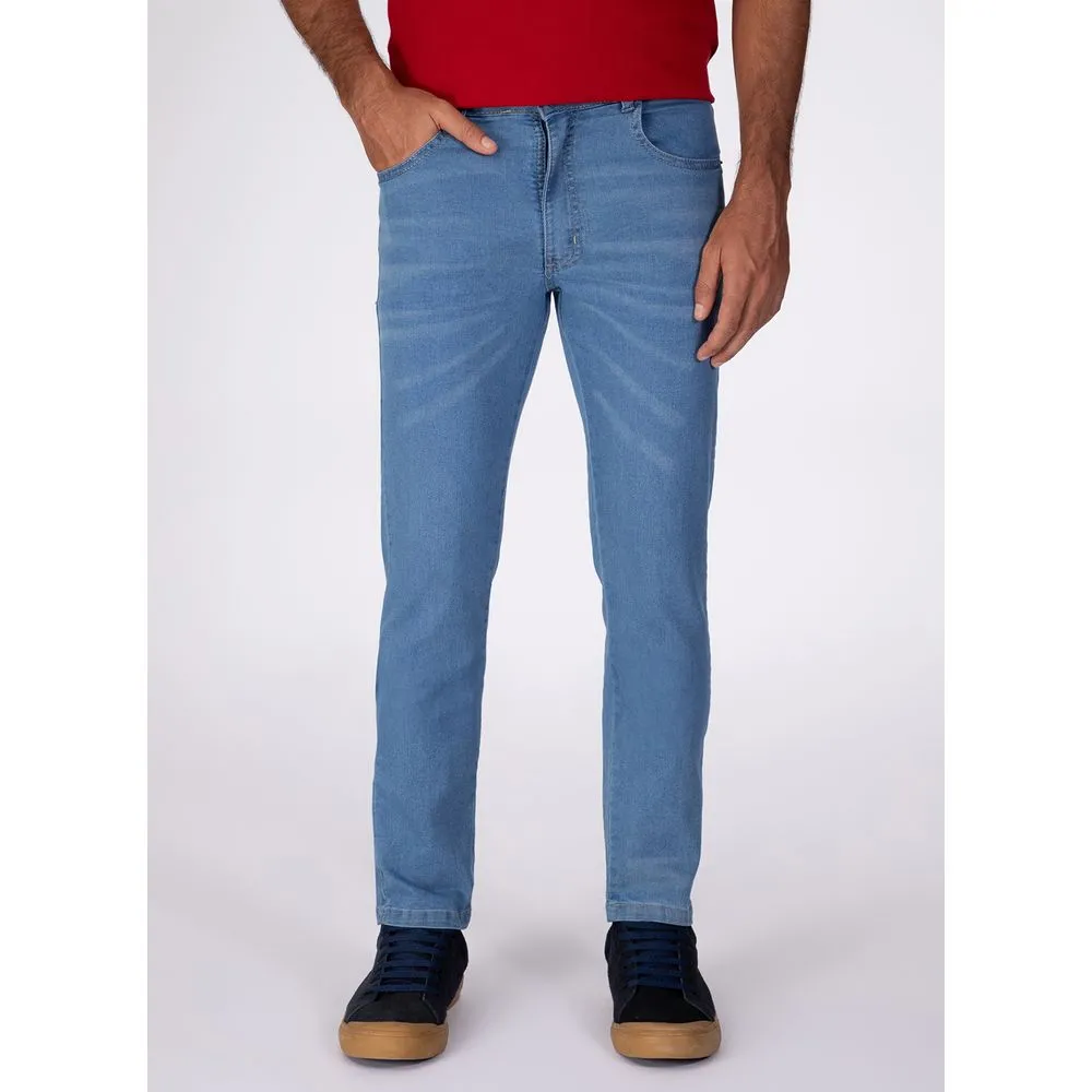 Calça Masculina Skinny Jeans Com Amassados