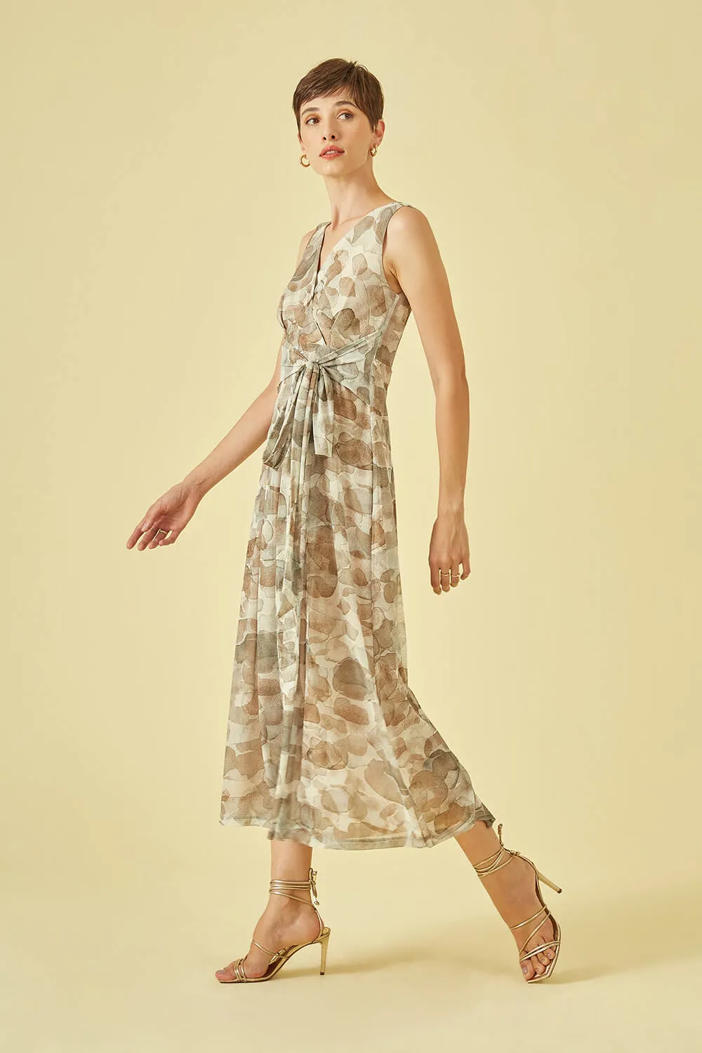 Vestido cachecouer em tule estampa sertões