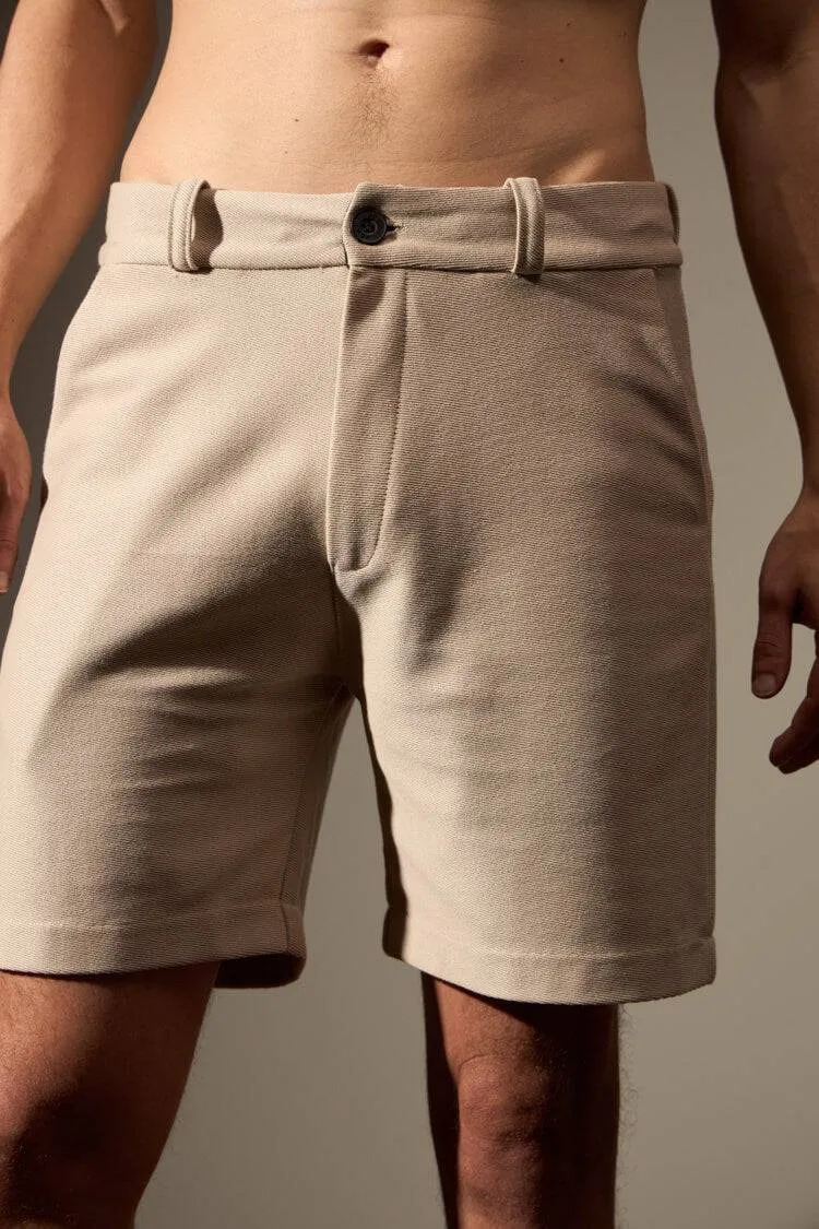 BERMUDA ALFAIATARIA JARDIM 100% ALGODÃO - CINZA