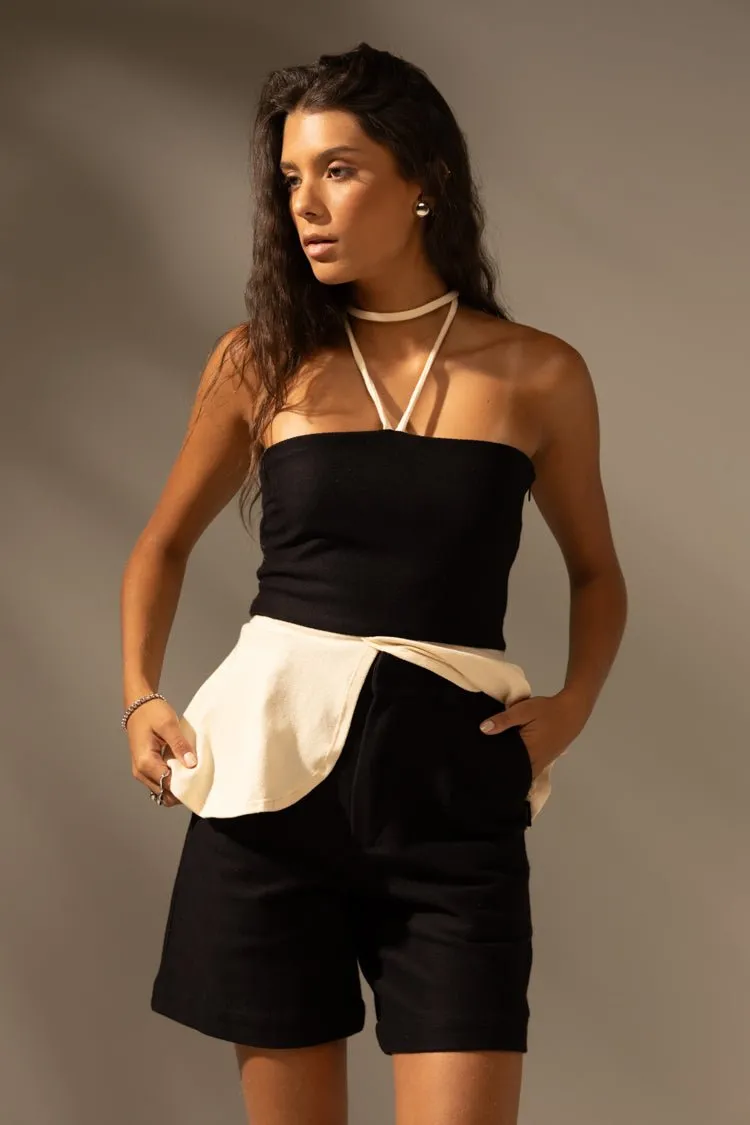 BERMUDA AURORA 100% ALGODÃO - PRETO